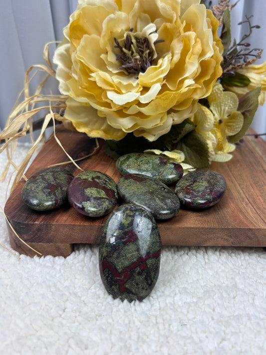One (1) Dragons Blood Palm Stone - Intuitively Chosen