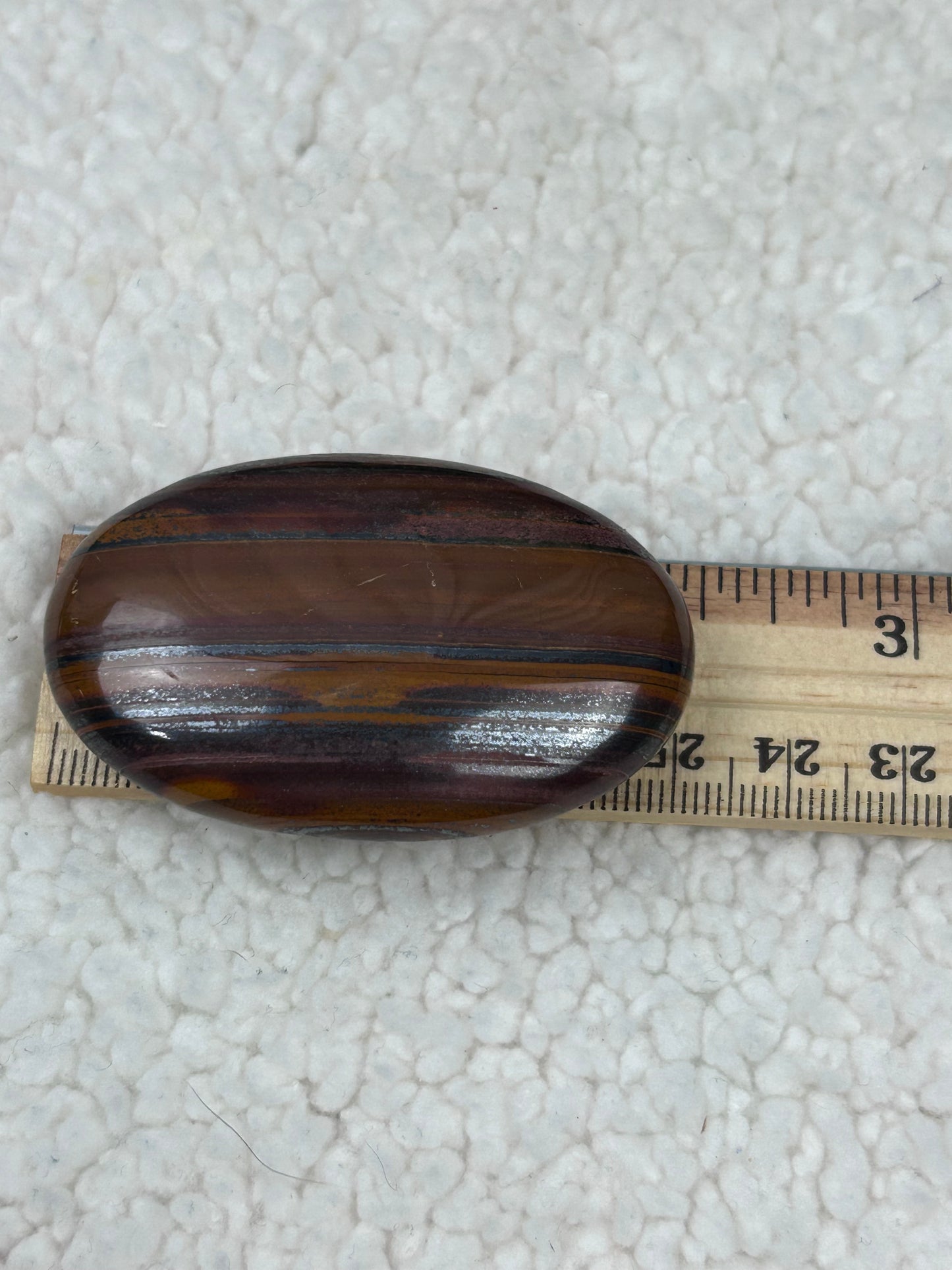 One (1) Tiger Iron Palm Stone - Intuitively chosen