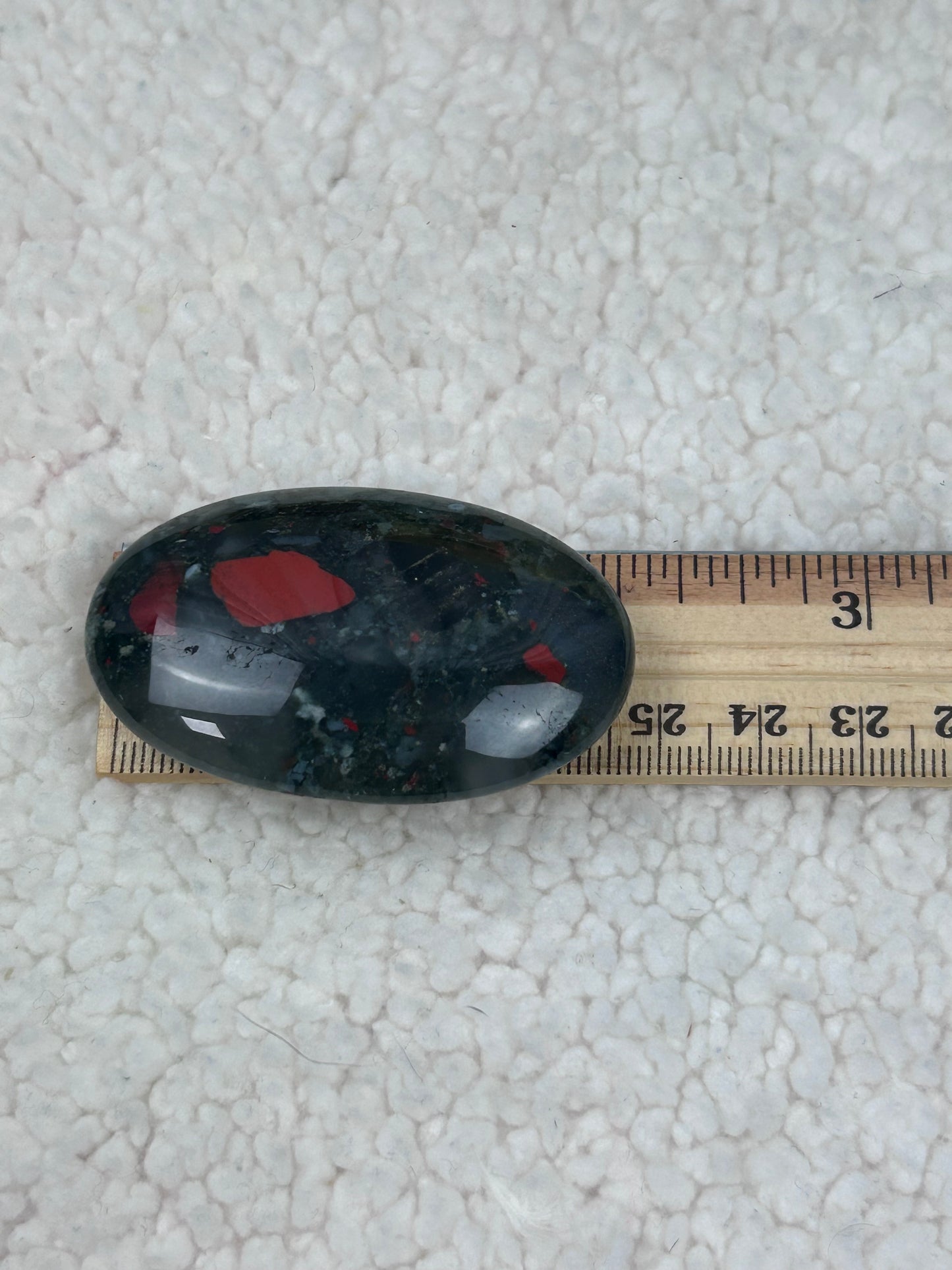 One (1) African Bloodstone Palm Stone - Intuitively chosen