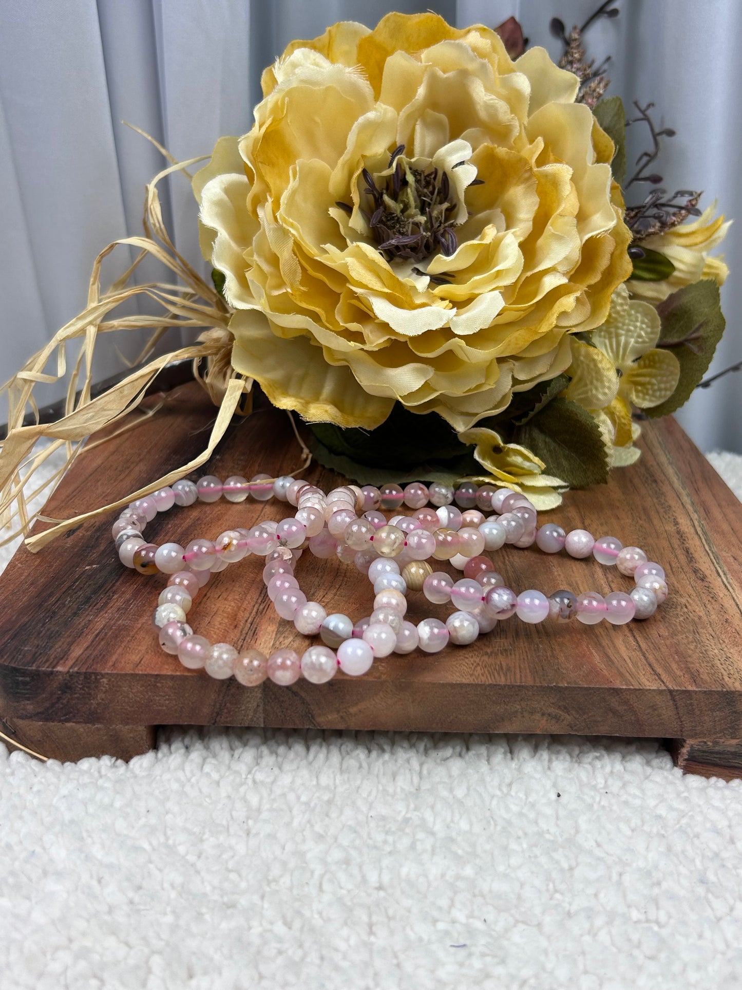 One (1) Flower Agate Bracelet - Intuitively Chosen