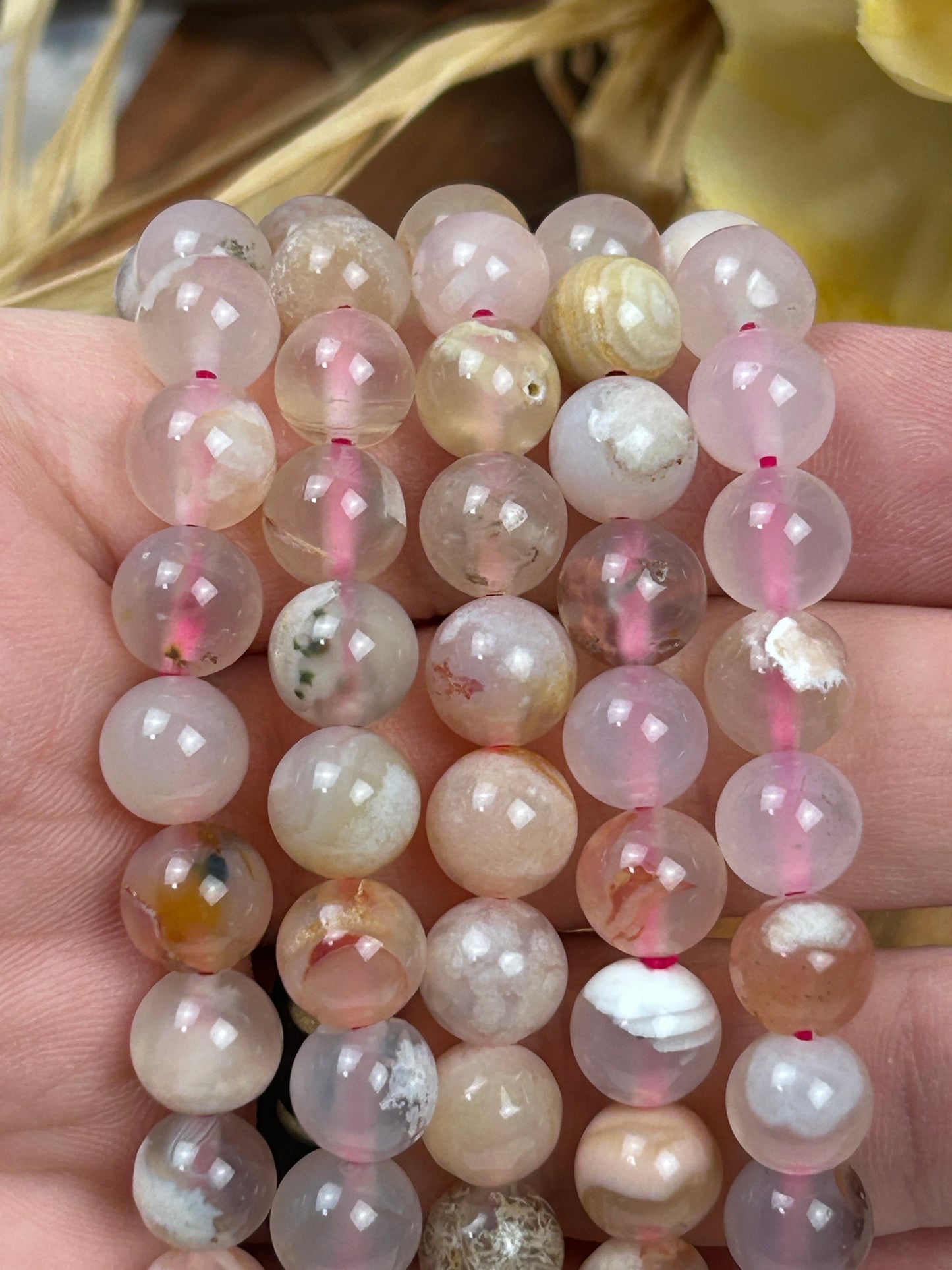 One (1) Flower Agate Bracelet - Intuitively Chosen