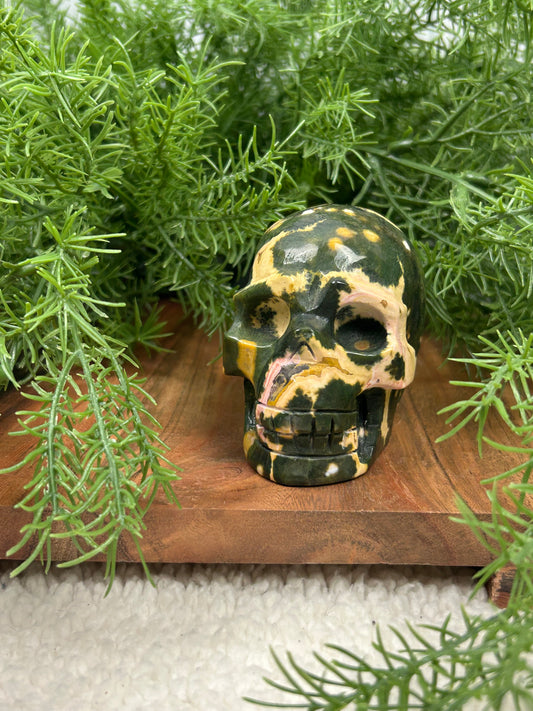 Fancy Orbicular Jasper Skull - High Quality