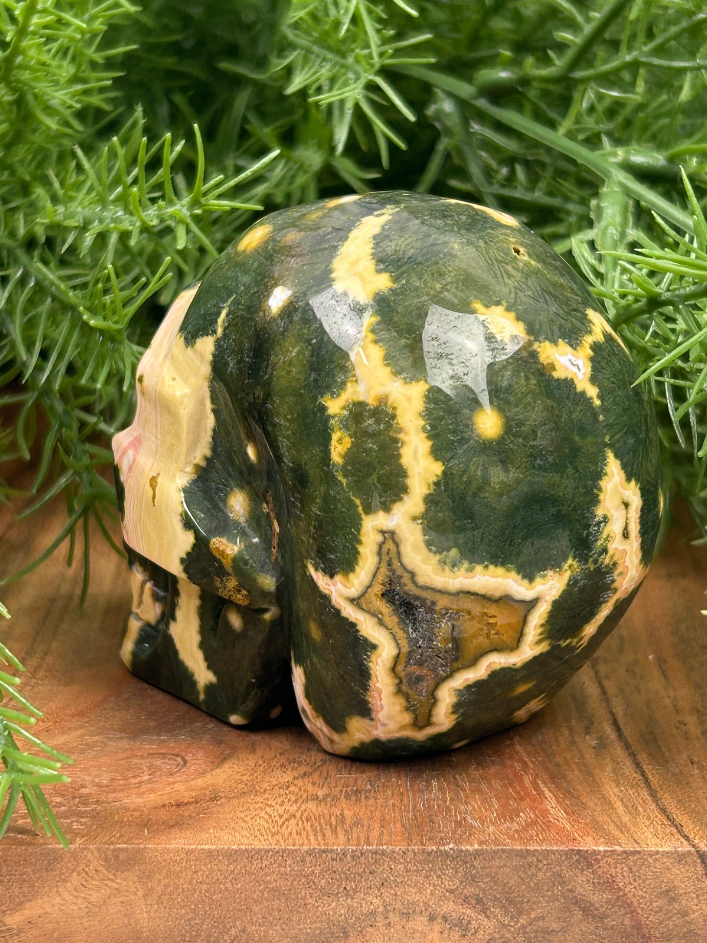 Fancy Orbicular Jasper Skull - High Quality