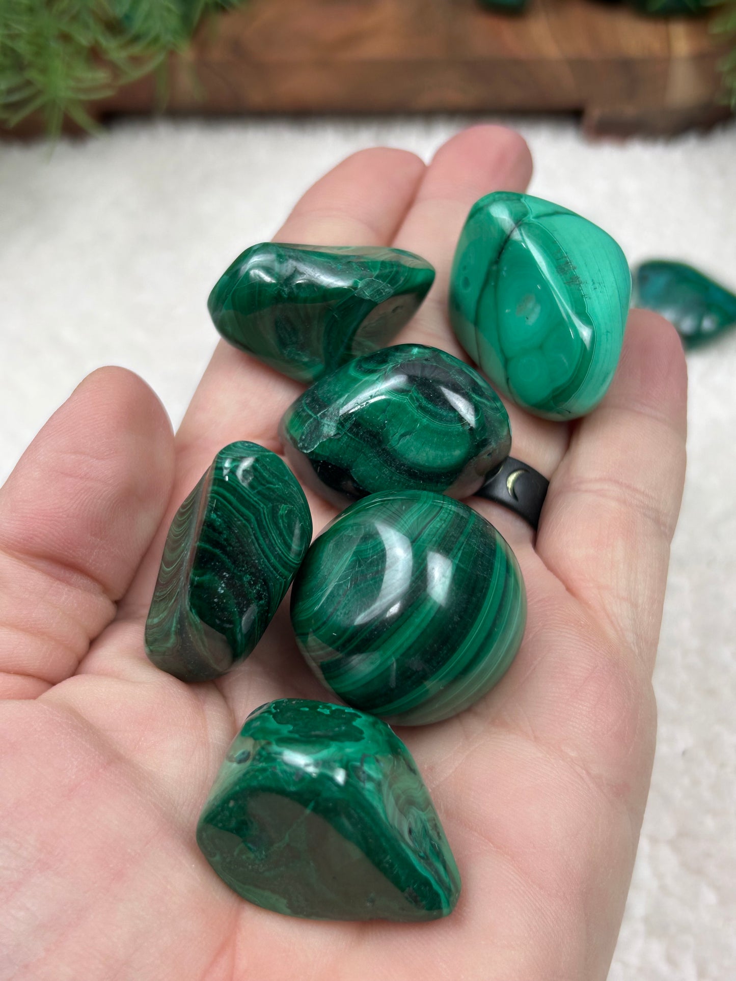 One (1) Malachite Tumble - Intuitively Chosen