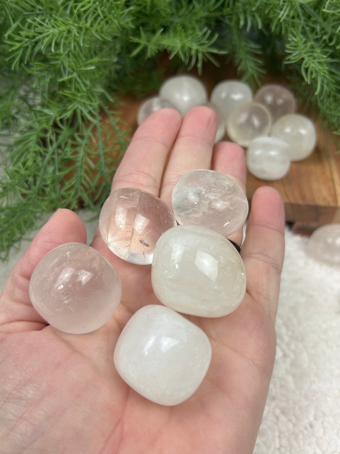 One (1) Large Clear Quartz Tumble - Intuitively Chosen