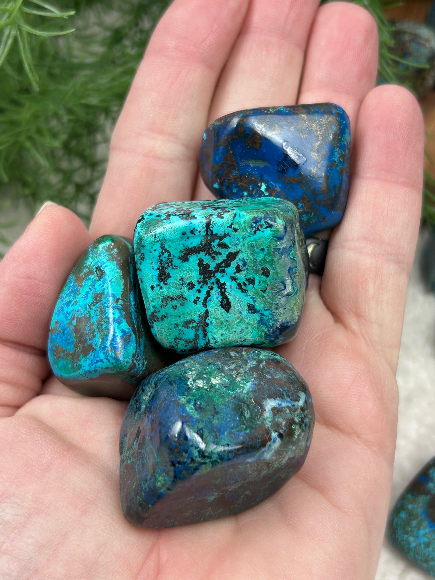 One (1) Shattuckite Tumble - Intuitively Chosen