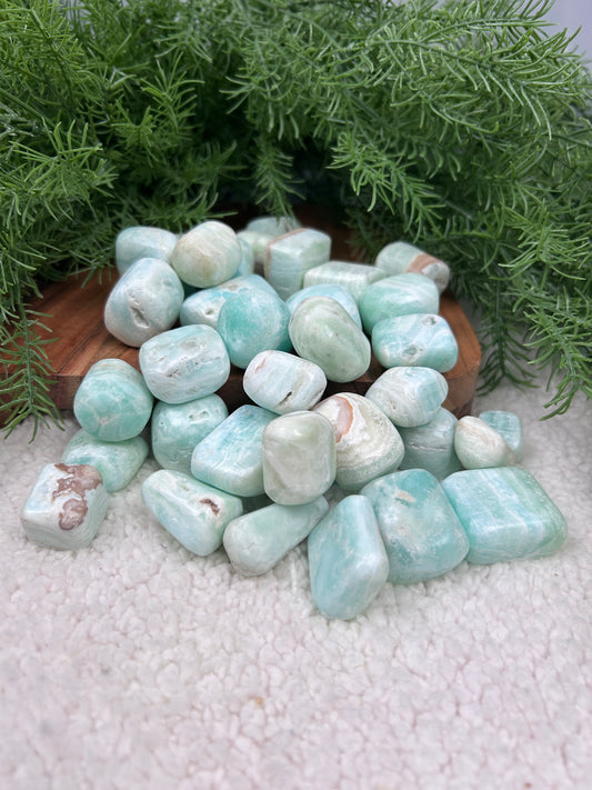 One (1) Caribbean Calcite Tumble - Intuitively Chosen