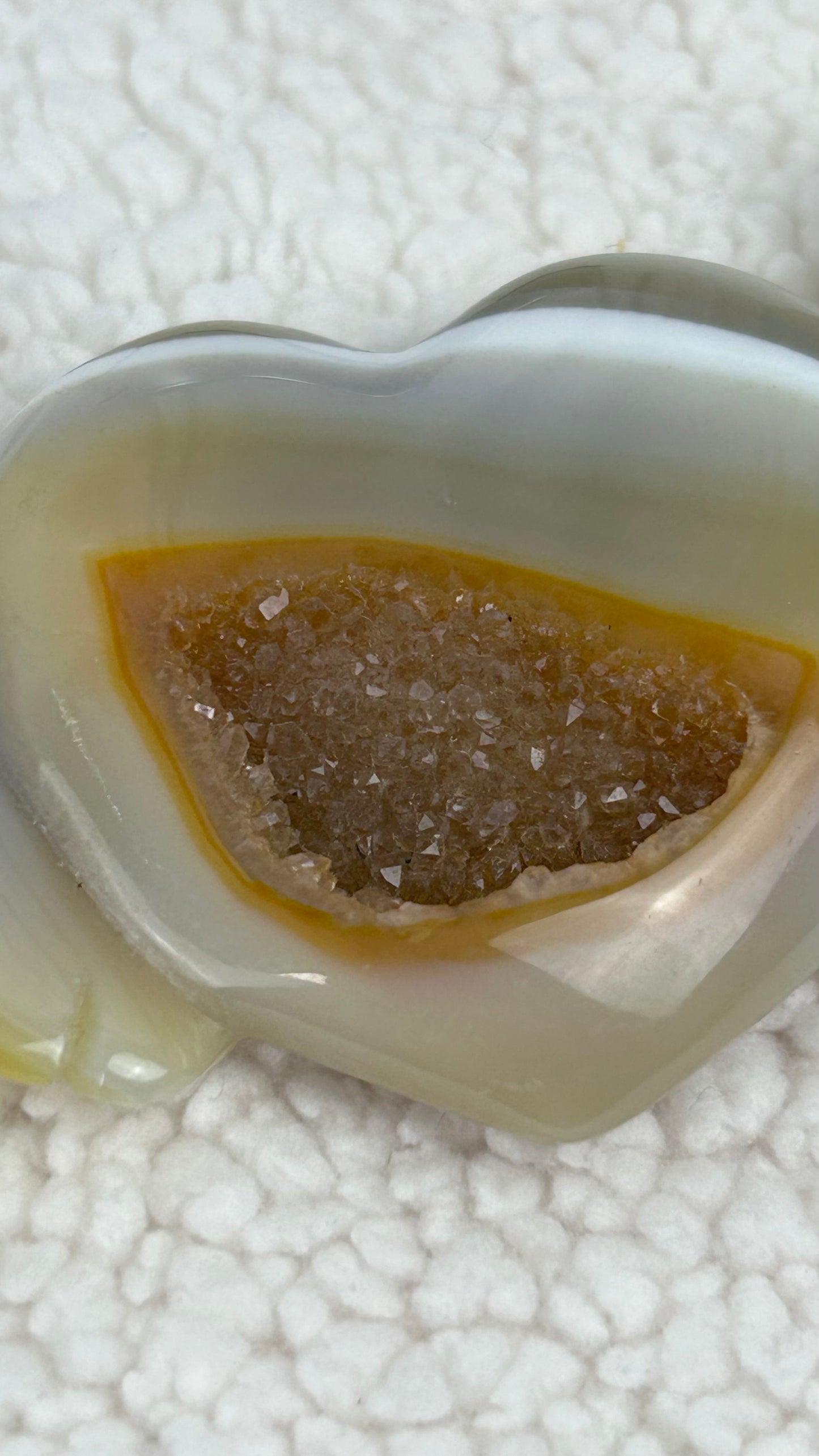 Druzy Agate Heart with Wings #1