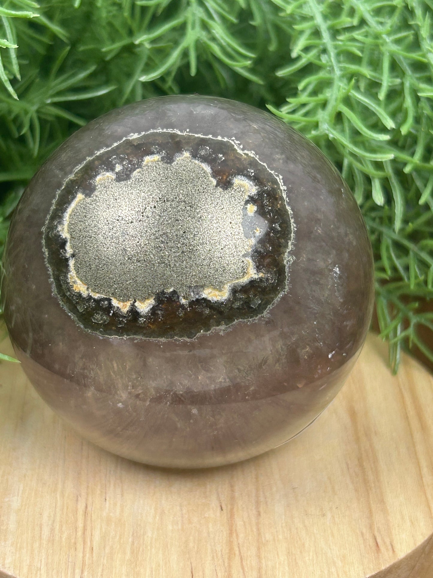 Fluorite with Pyrite Sphere