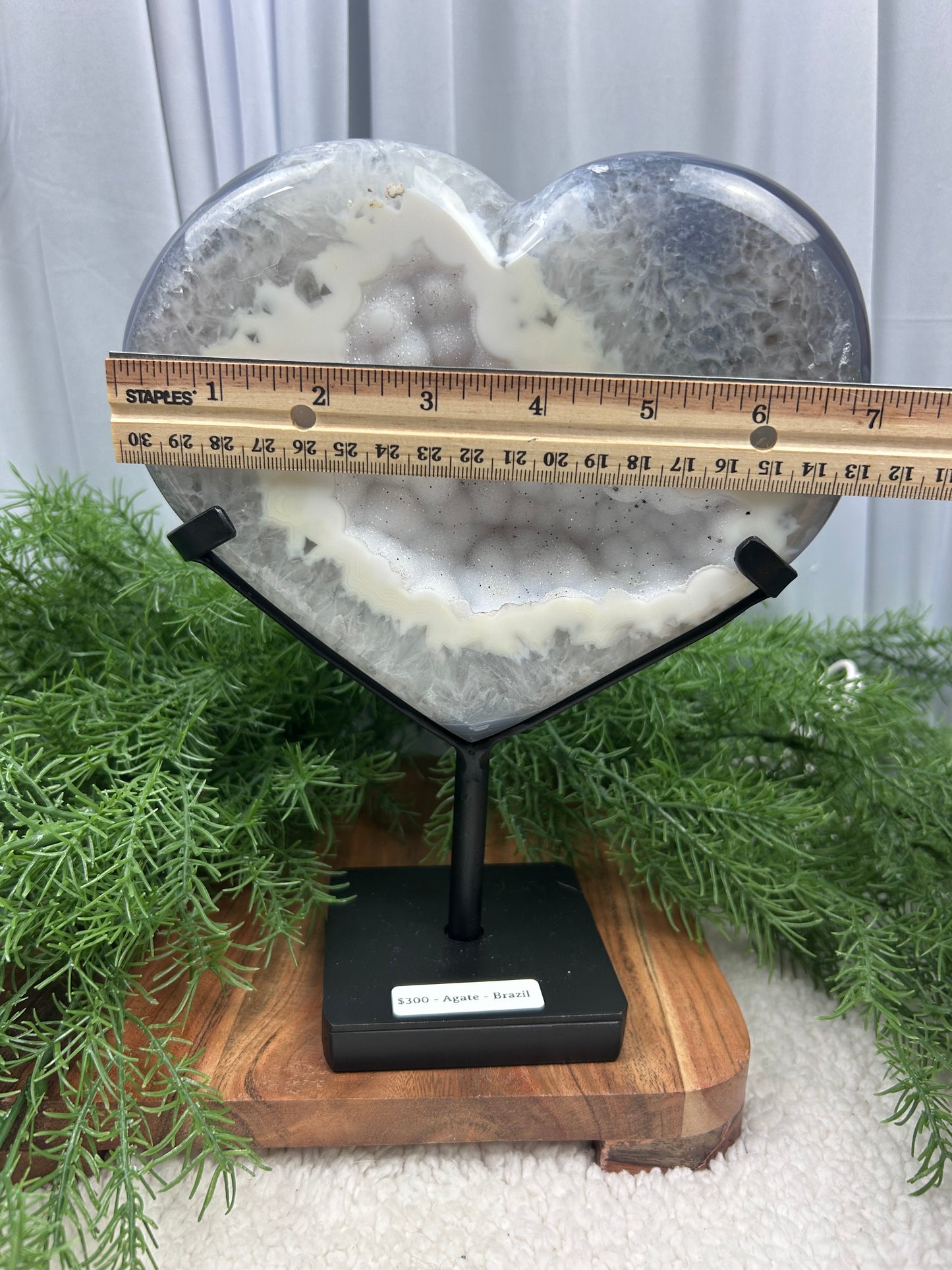 Sugar Druzy Agate Heart