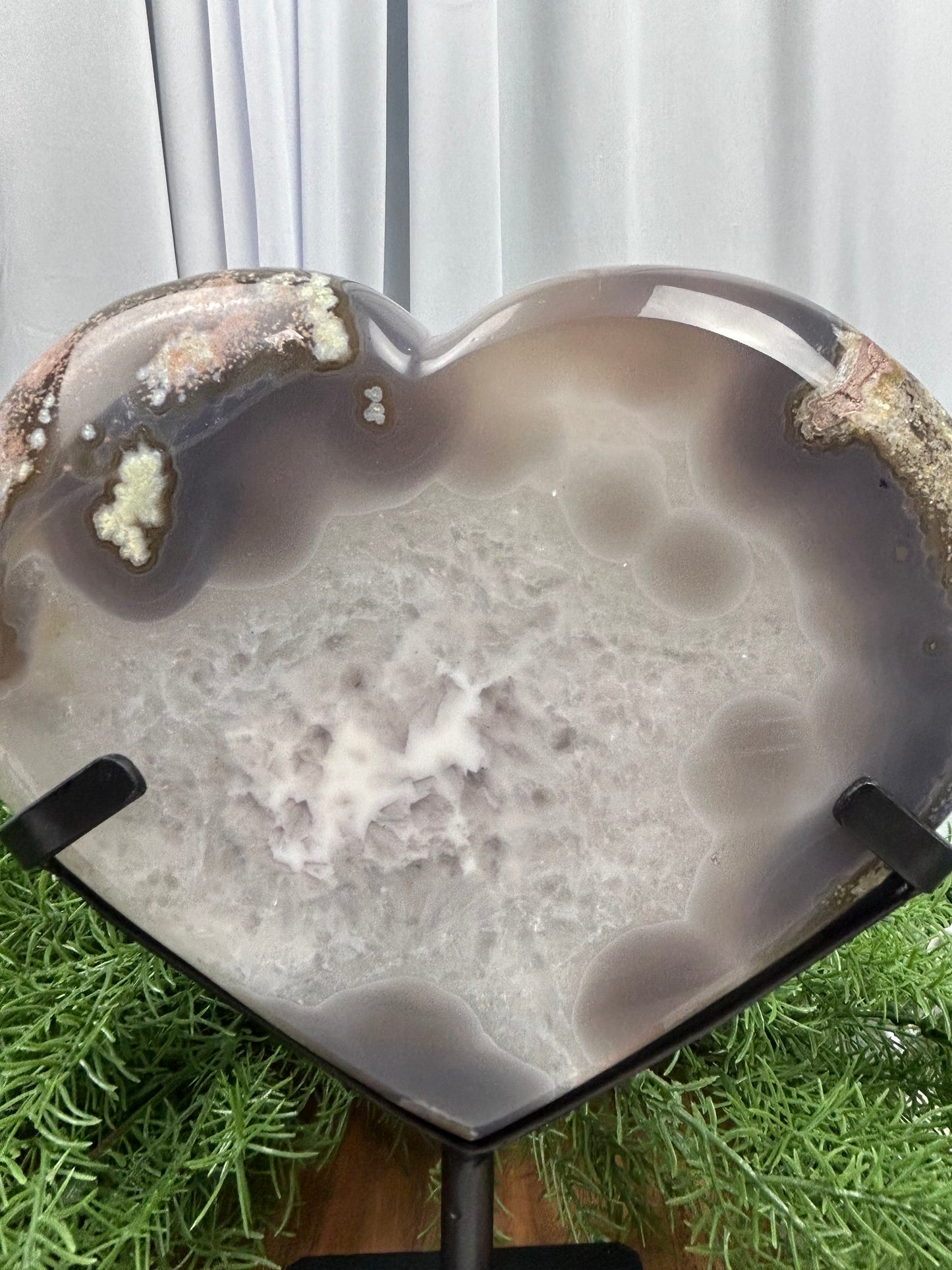 Sugar Druzy Agate Heart