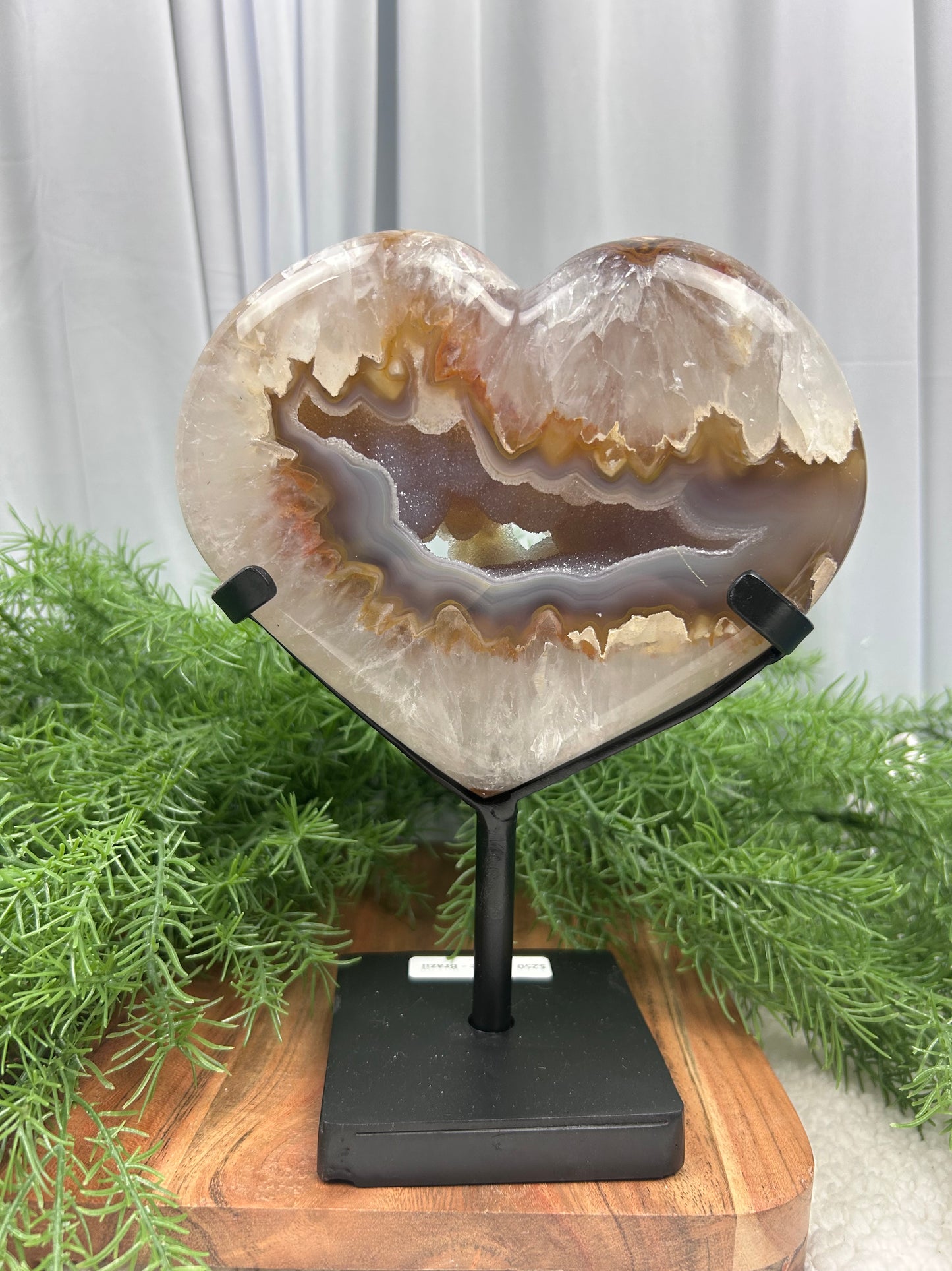 Sugar Druzy Agate Heart