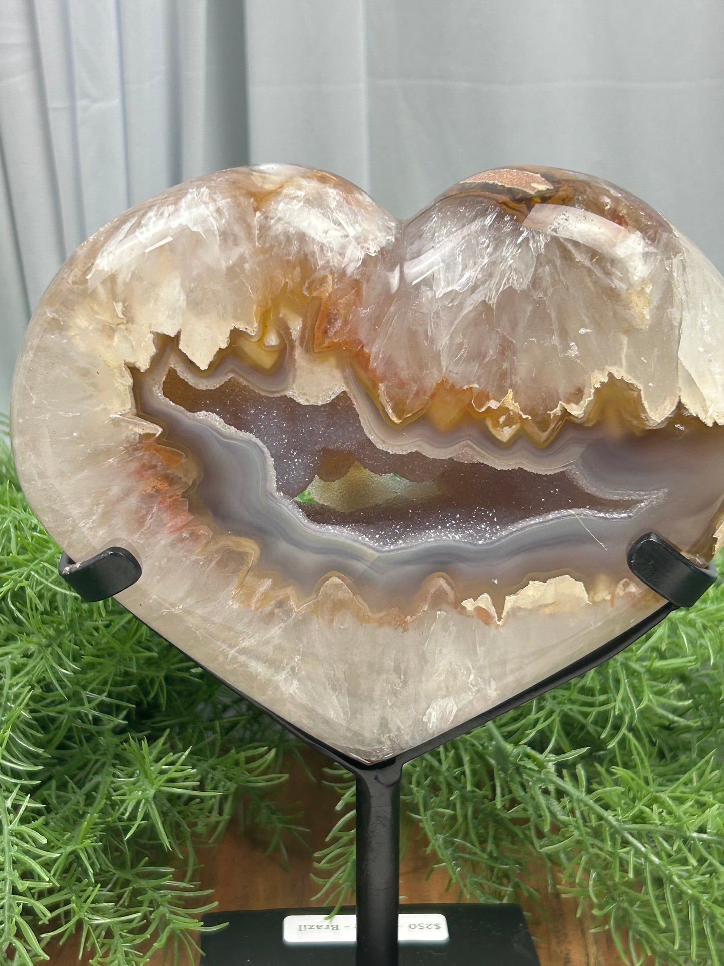 Sugar Druzy Agate Heart