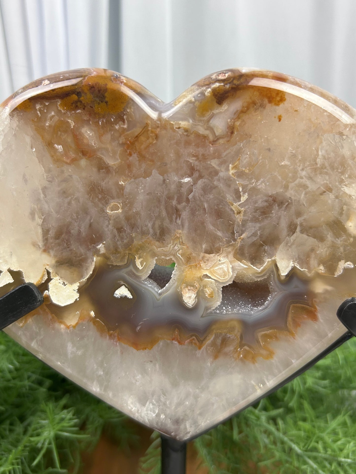 Sugar Druzy Agate Heart