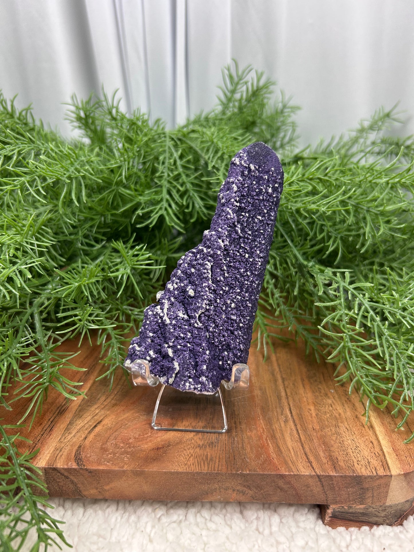Purple Fluorite on Candle Quartz