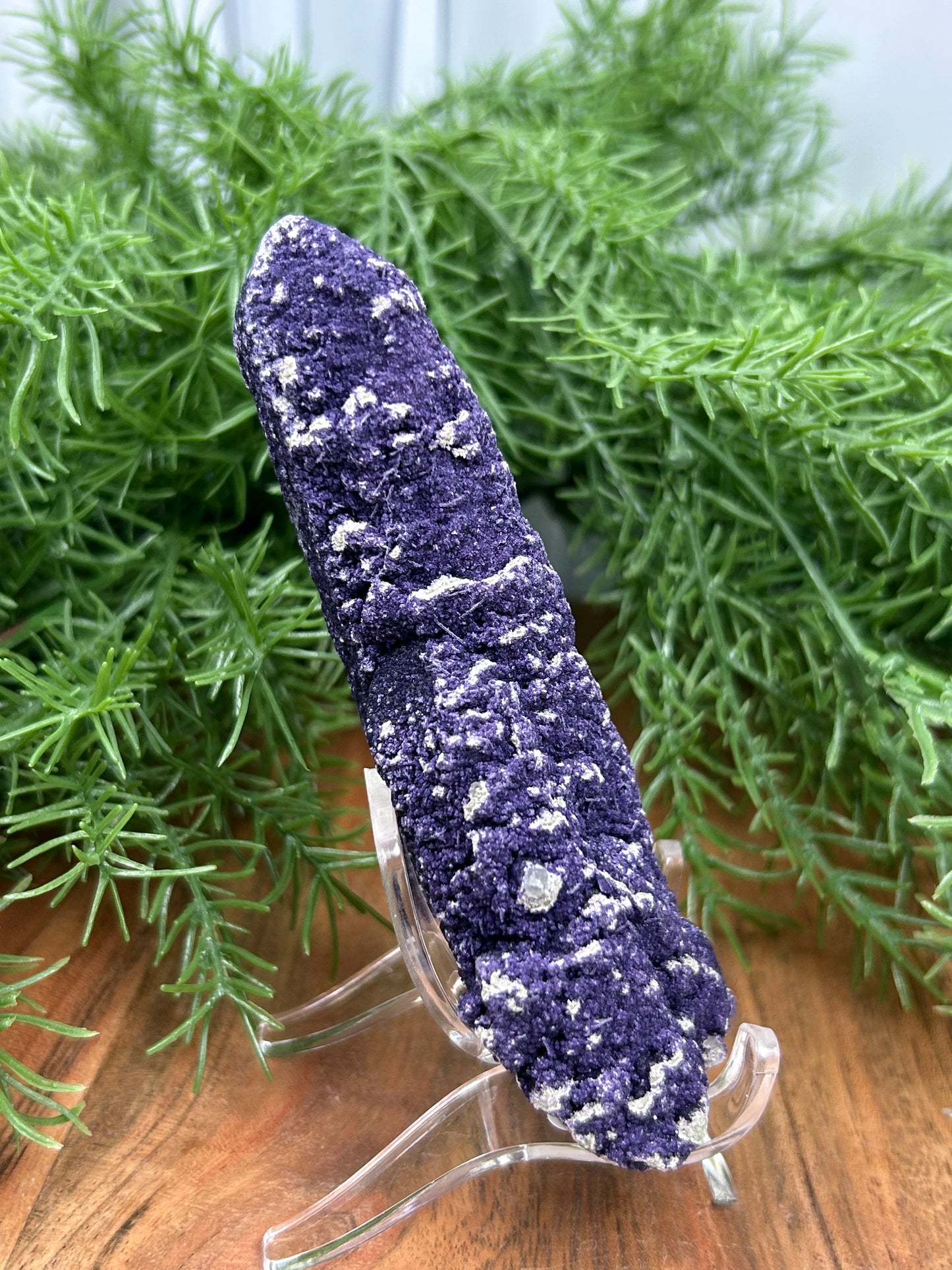 Purple Fluorite on Candle Quartz