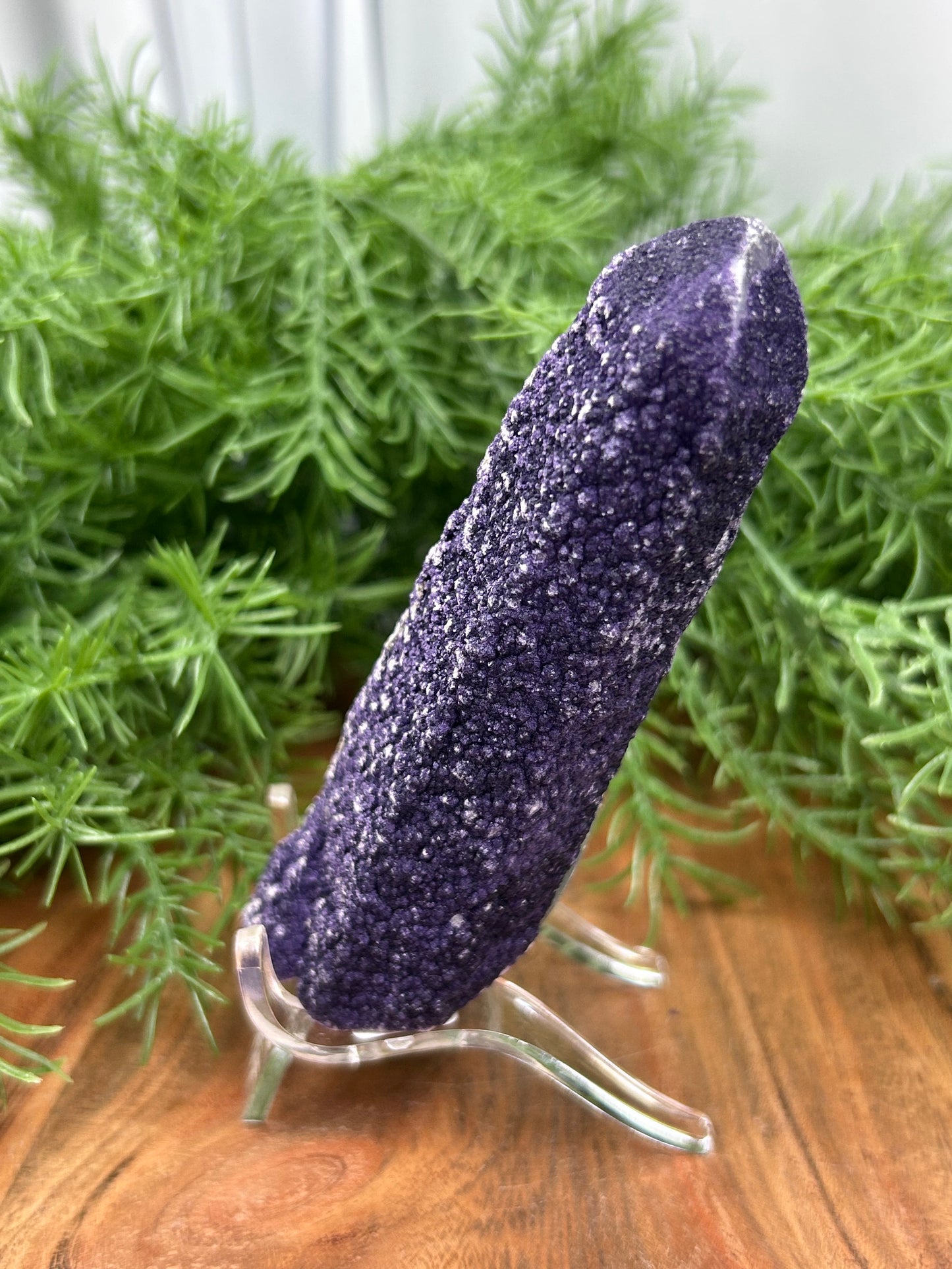 Purple Fluorite on Candle Quartz