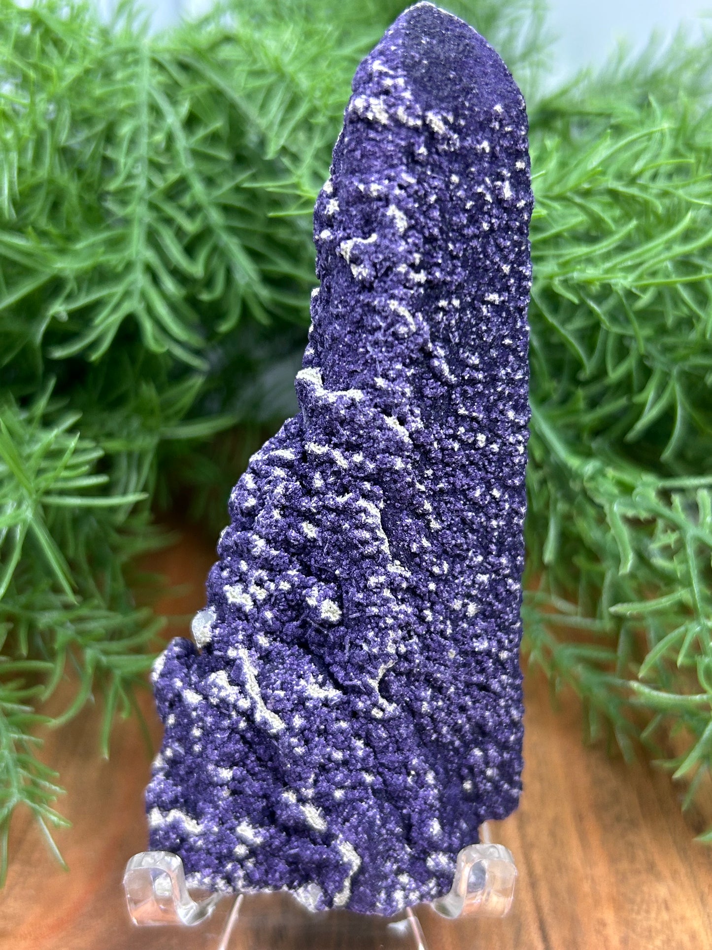 Purple Fluorite on Candle Quartz