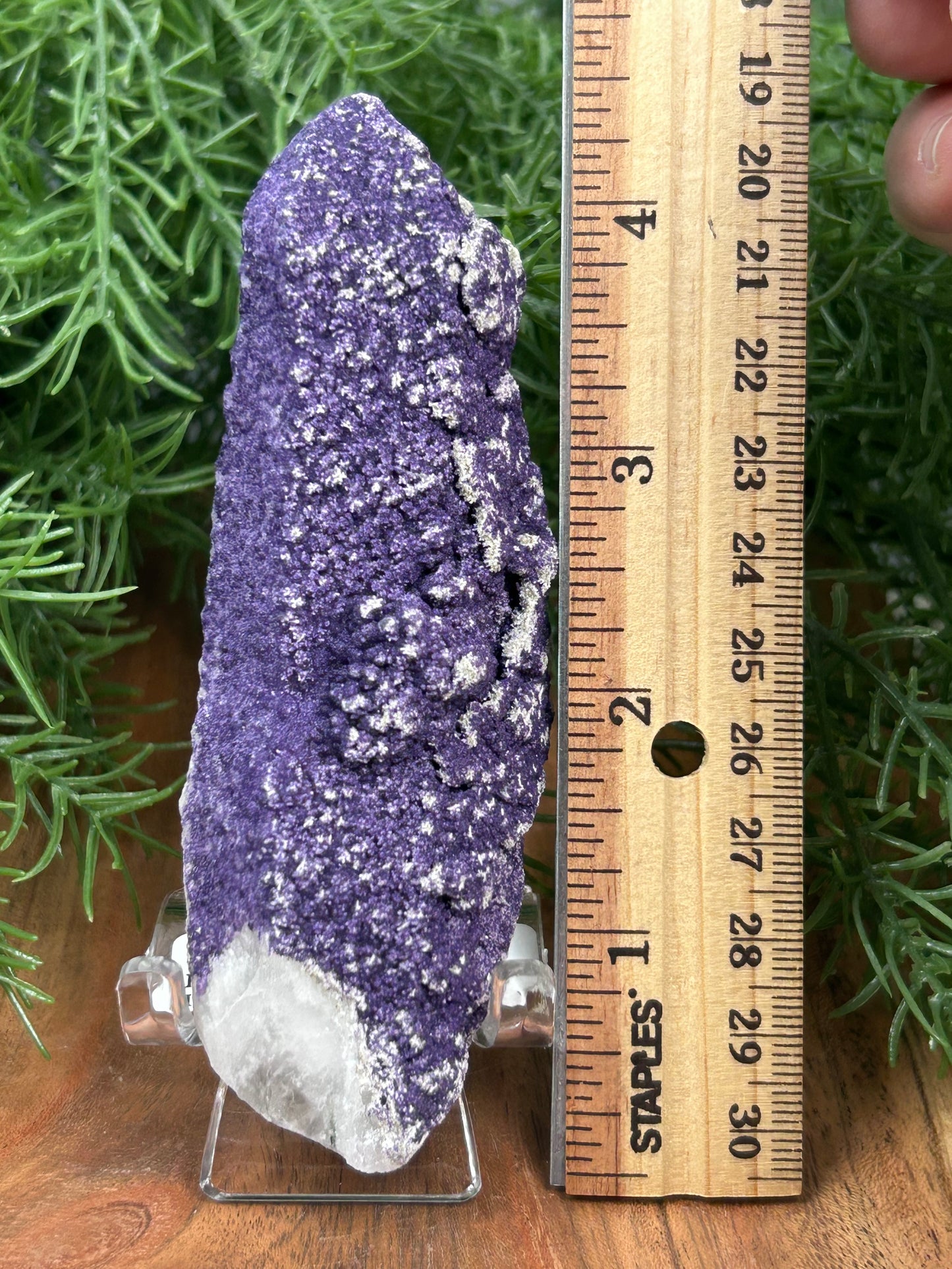 Purple Fluorite on Candle Quartz