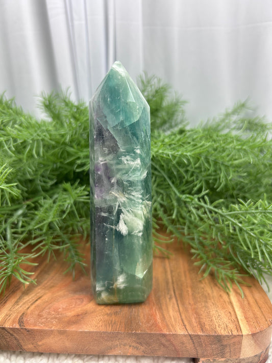 Feather Fluorite Point