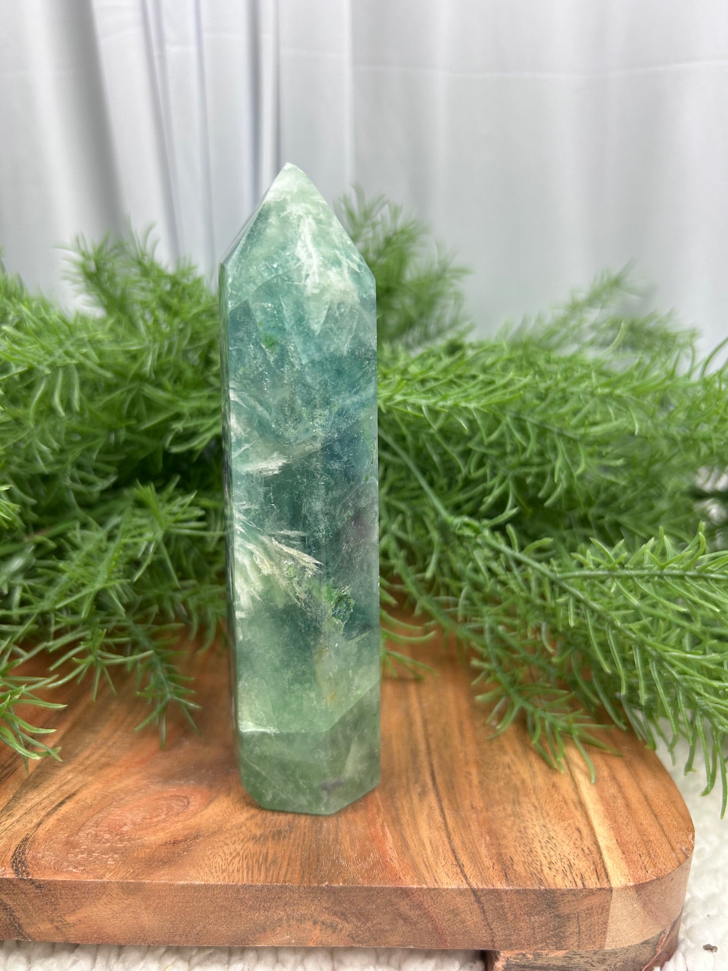 Feather Fluorite Point