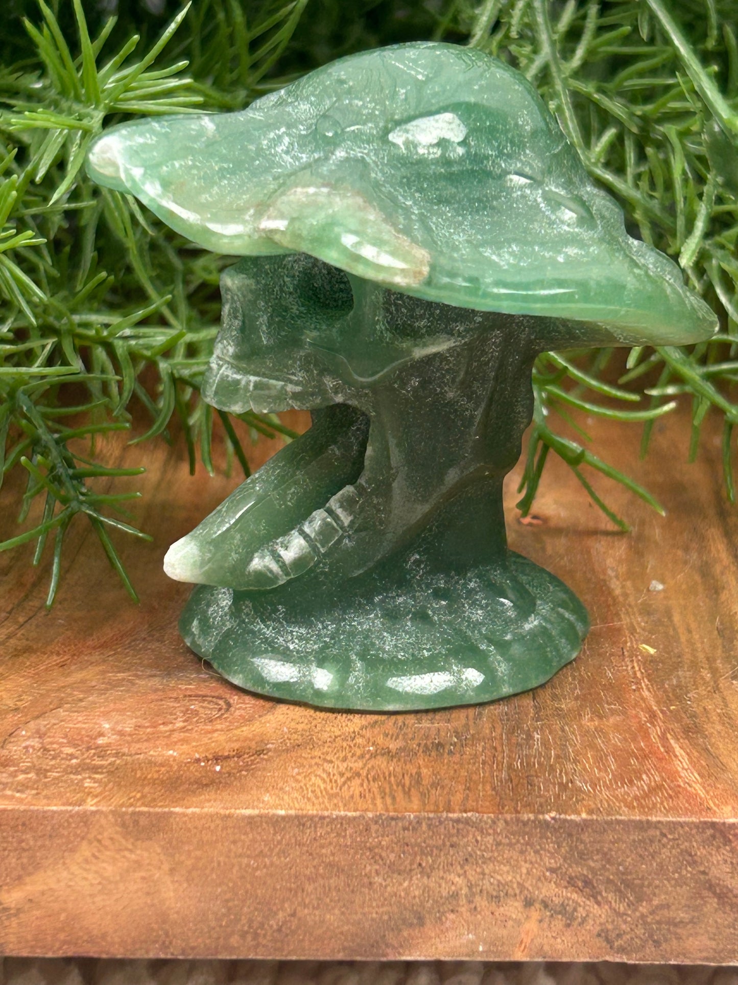 Green Aventurine Screaming Mushroom