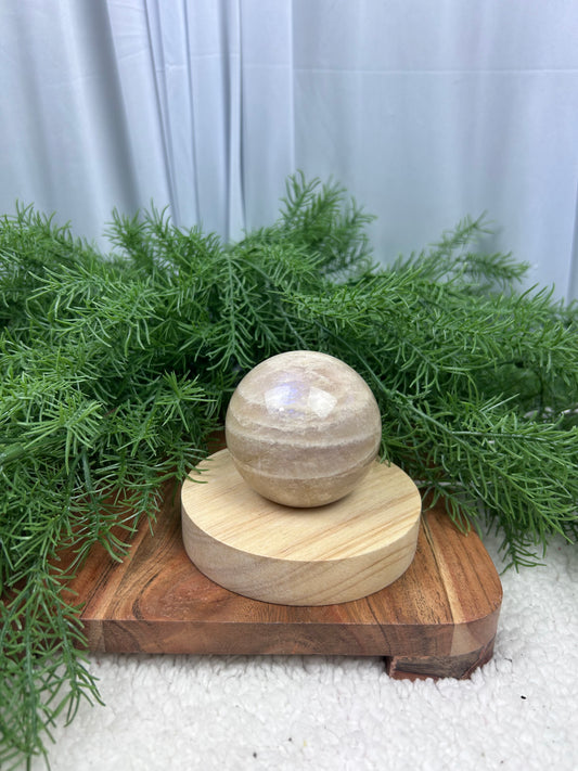 Blue Flash Moonstone Sphere