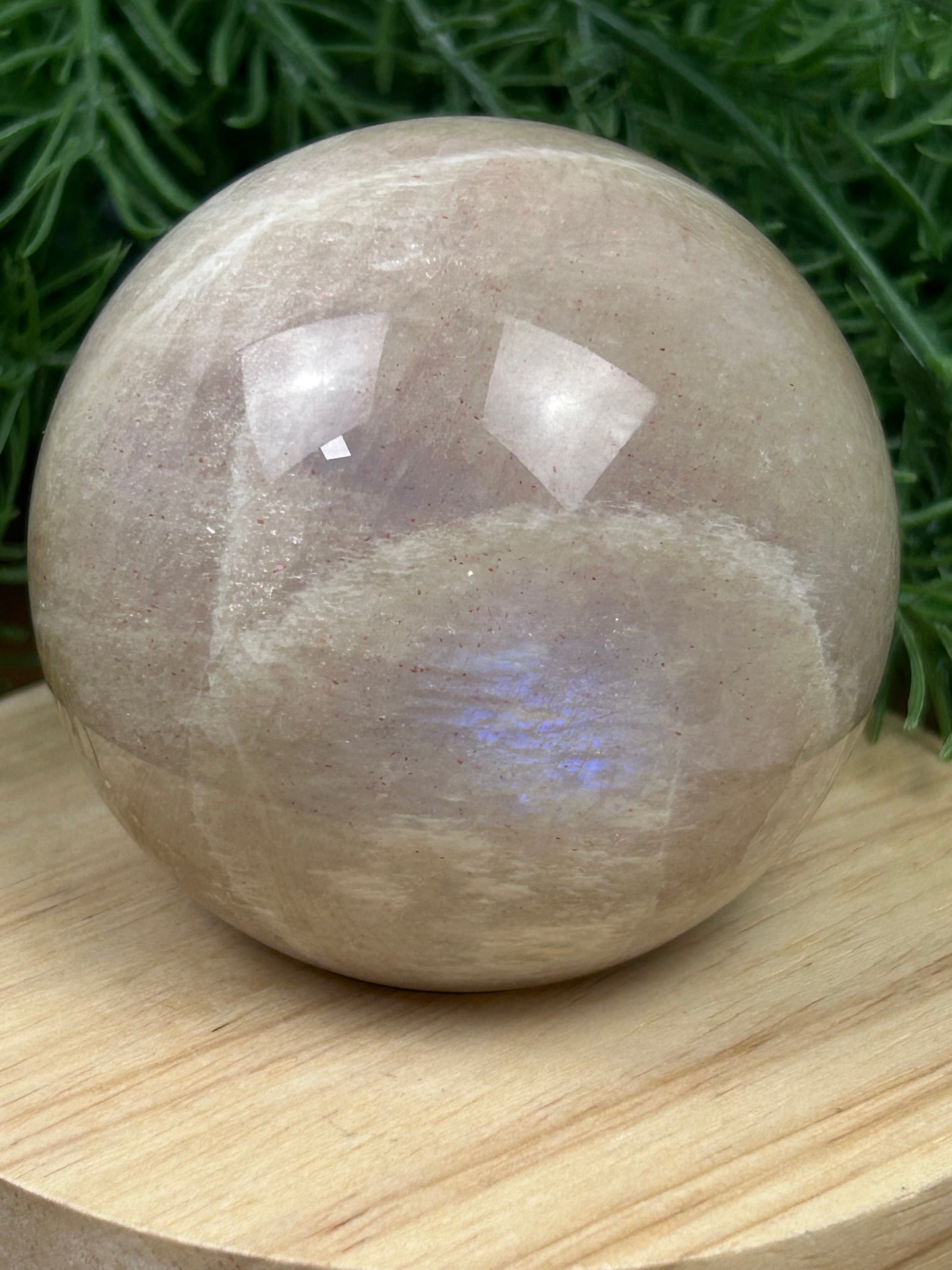 Blue Flash Moonstone Sphere