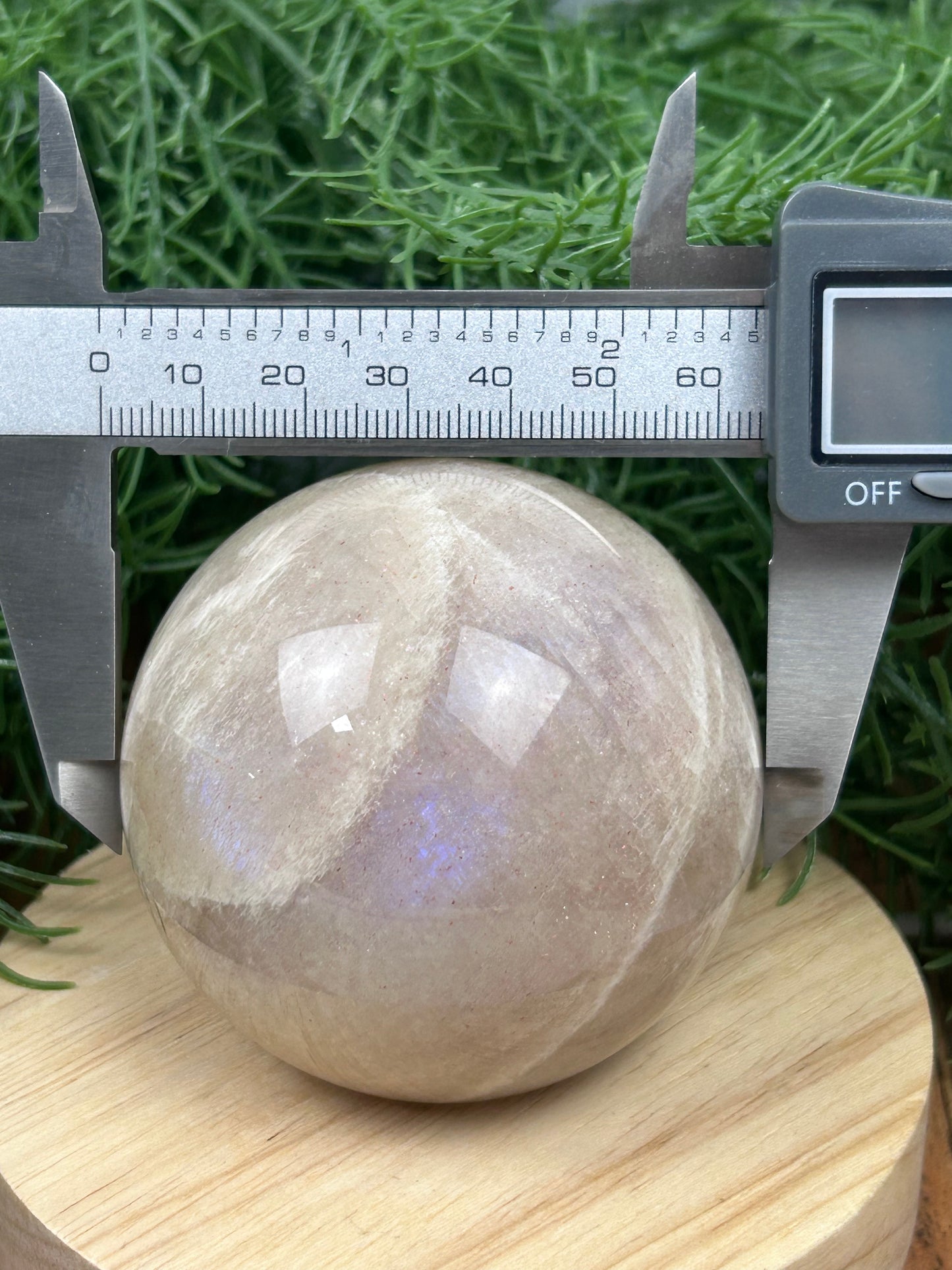 Blue Flash Moonstone Sphere