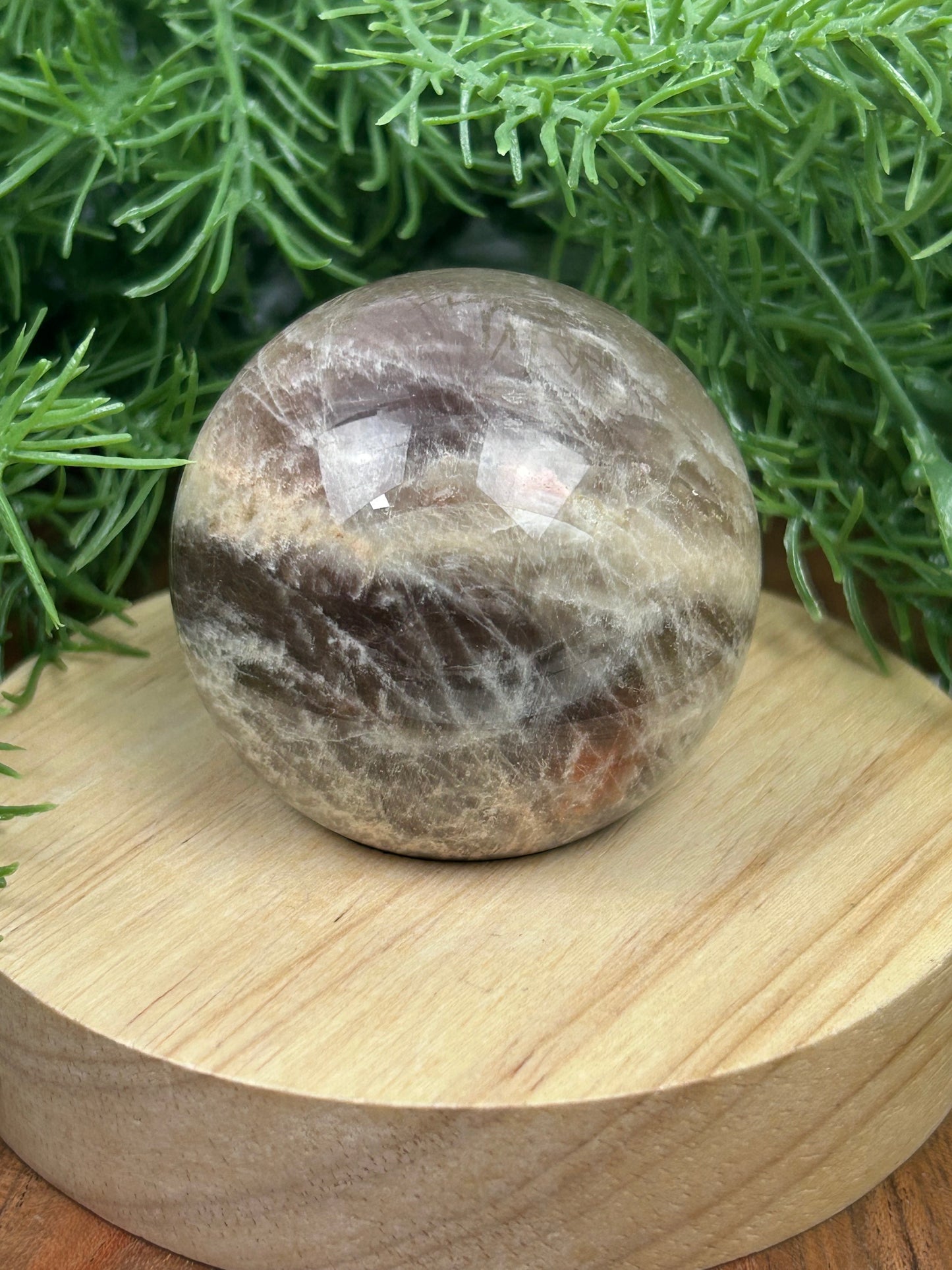 Blue Flash Moonstone Sphere