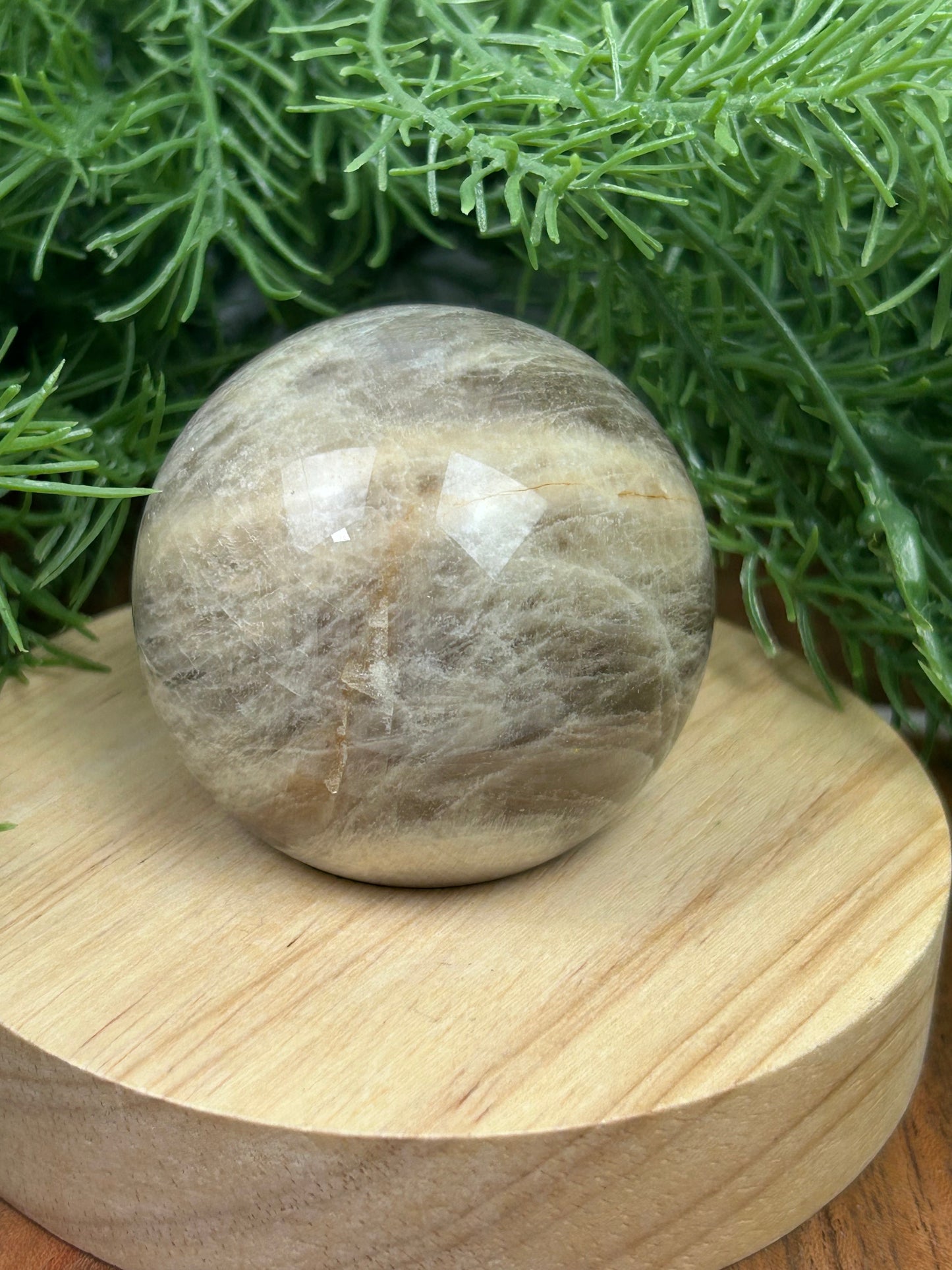 Blue Flash Moonstone Sphere