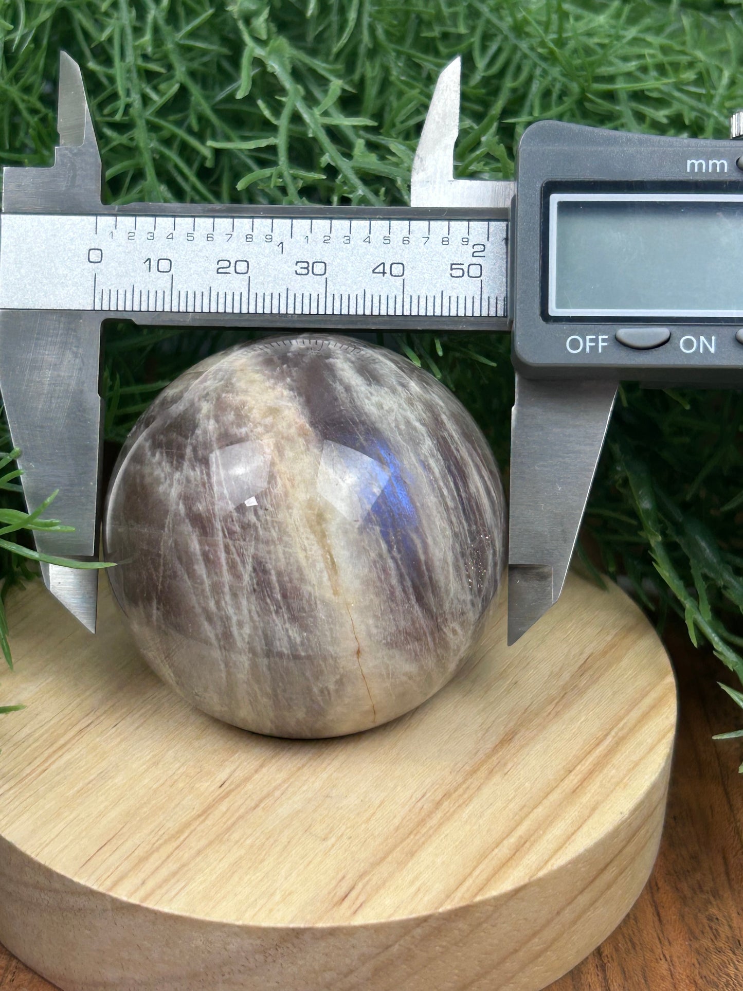 Blue Flash Moonstone Sphere