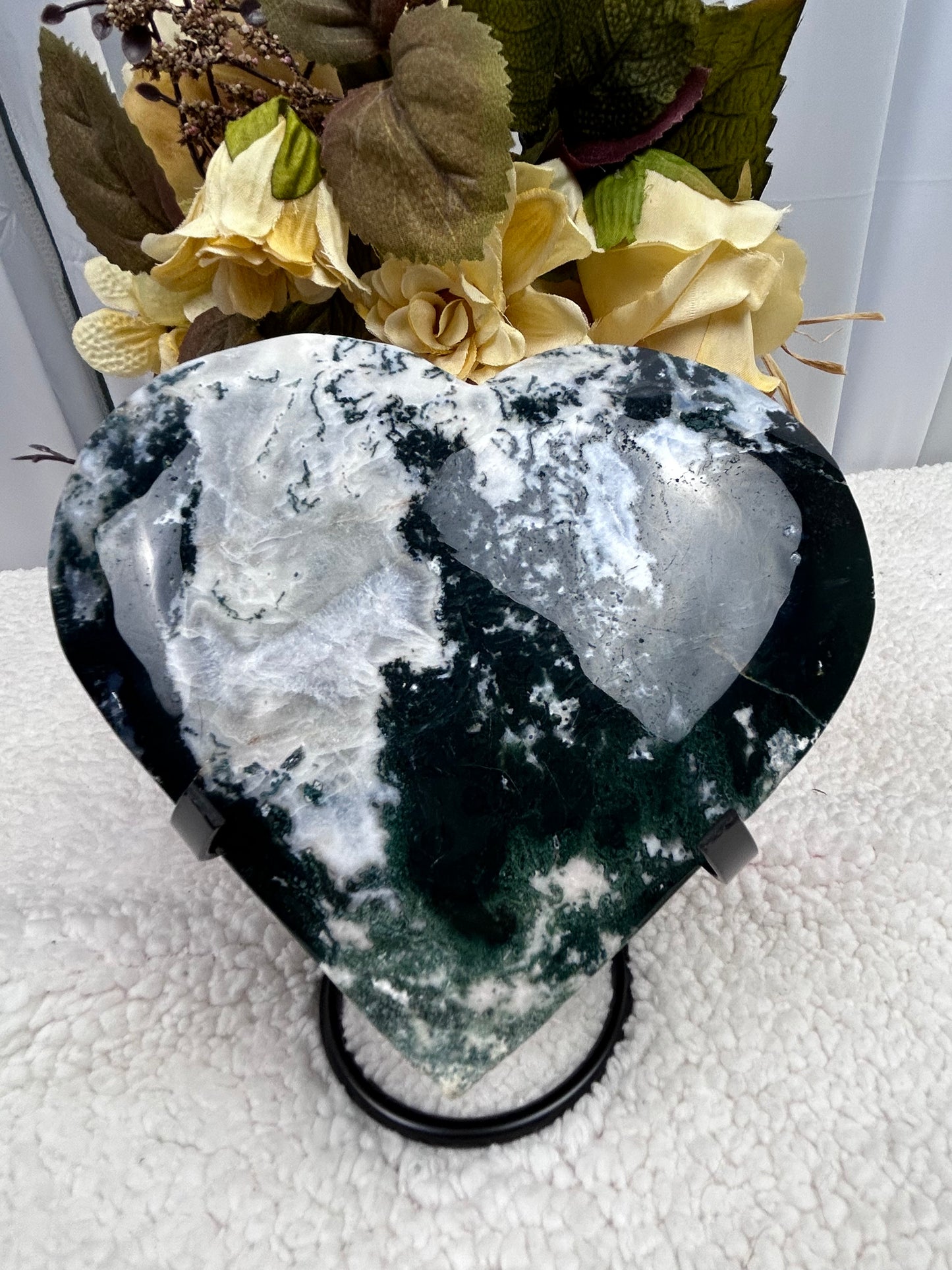 Moss Agate Heart