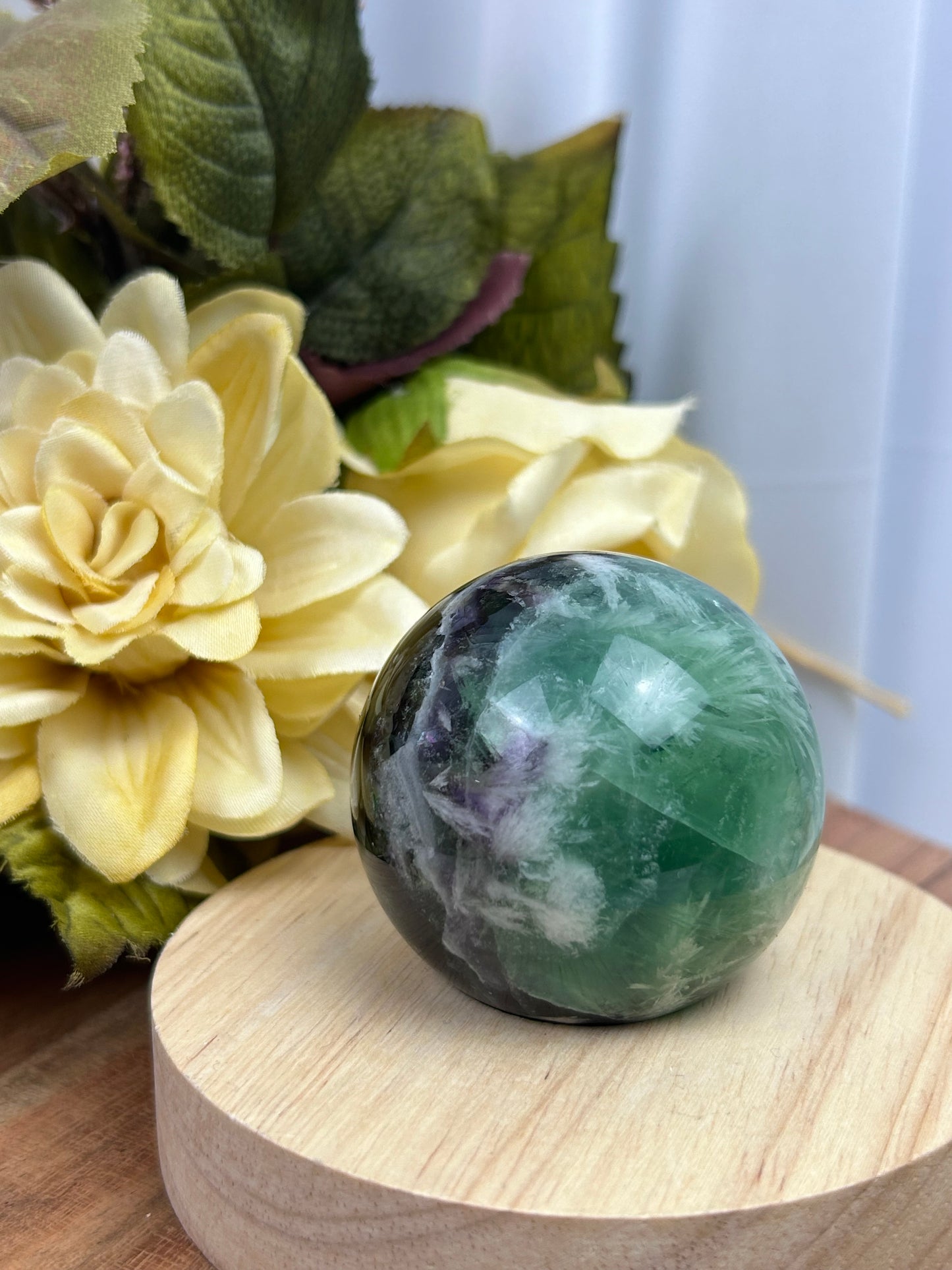 Feather Fluorite Sphere 2