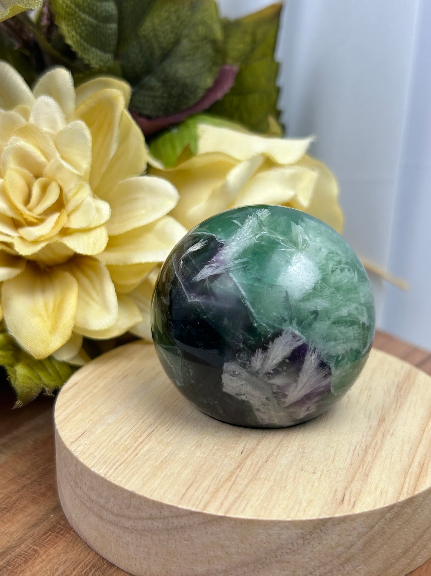 Feather Fluorite Sphere 2