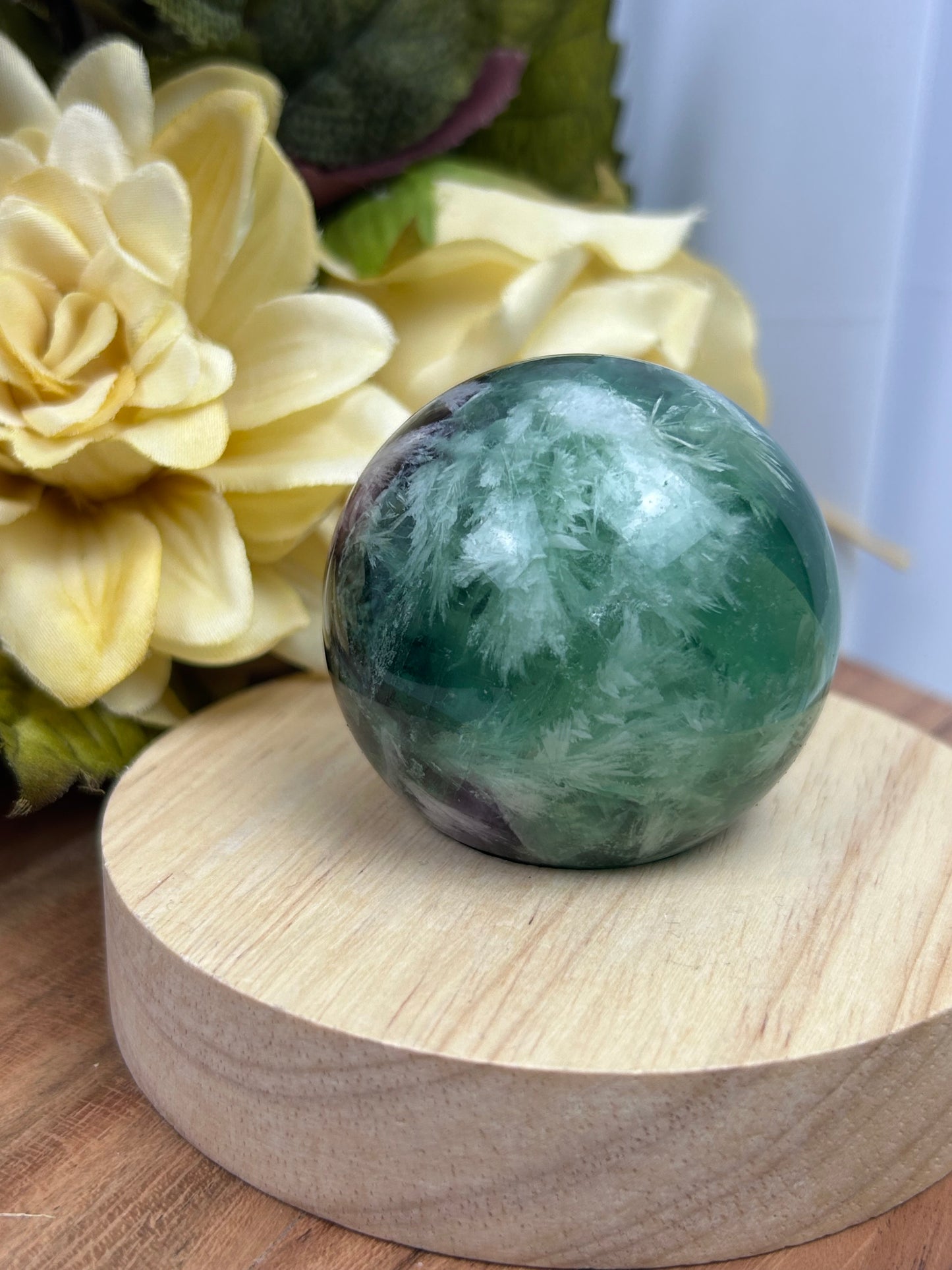 Feather Fluorite Sphere 2