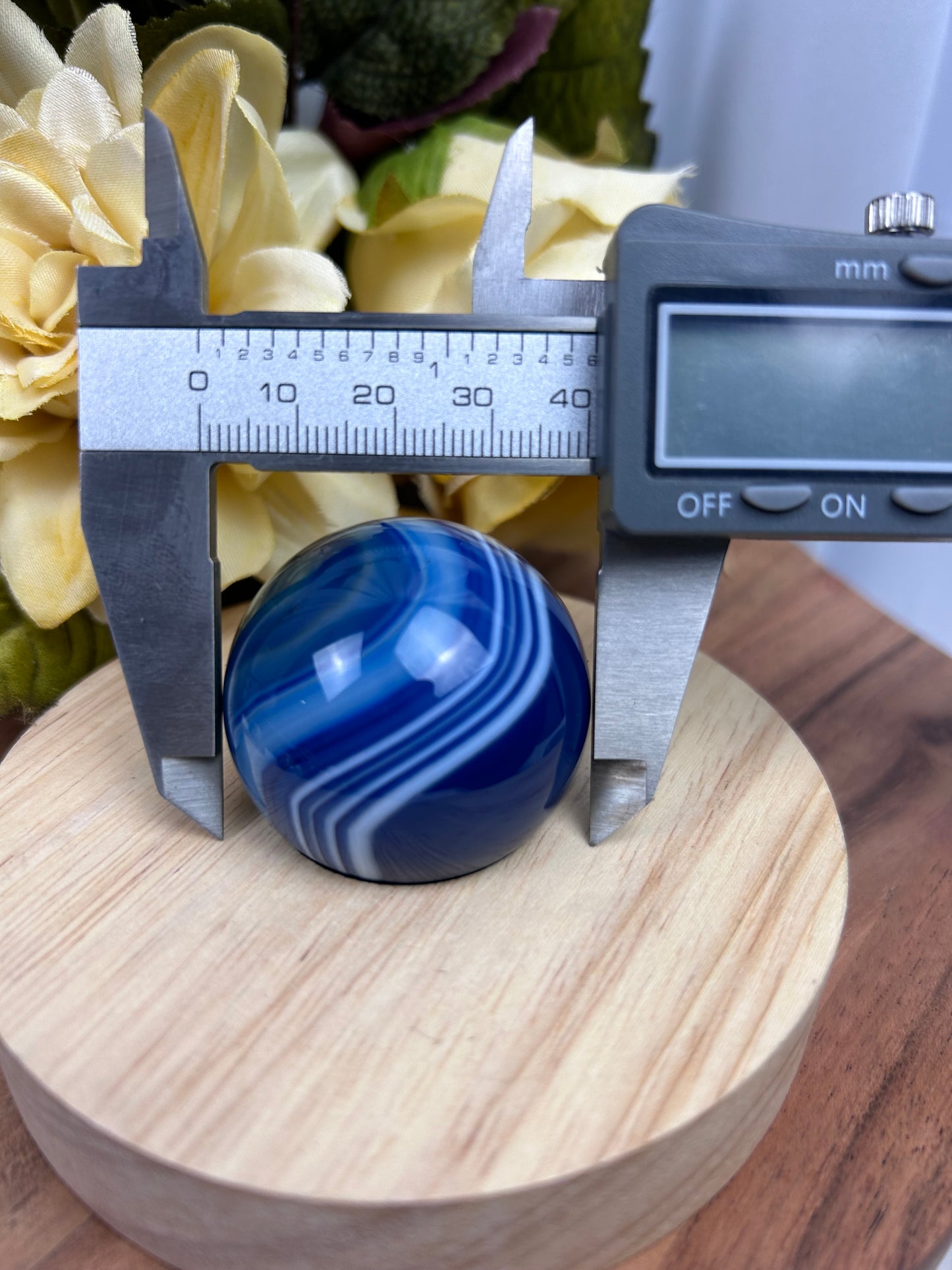 Dyed Blue Agate Sphere