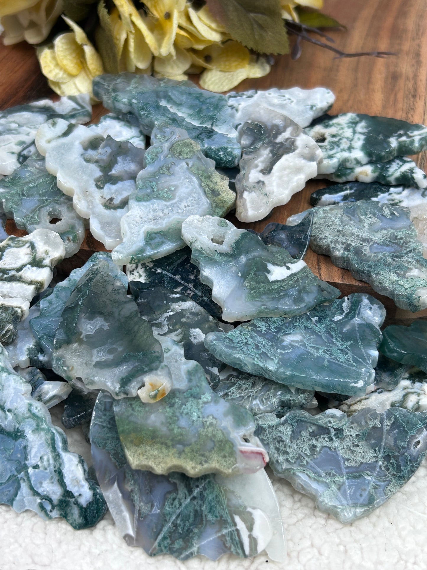 1 Moss Agate Butterfly Wing