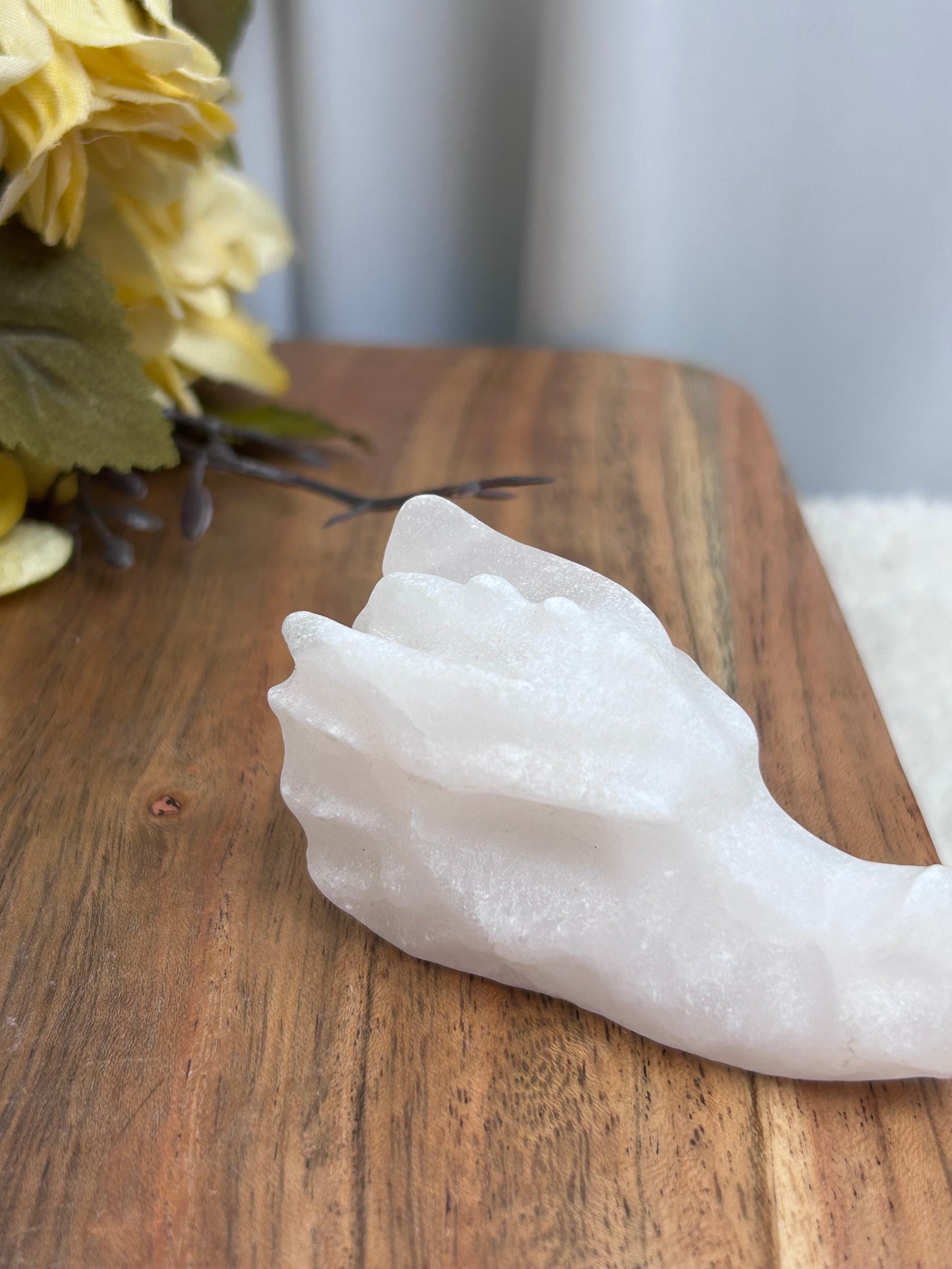 White Calcite Dragon Head