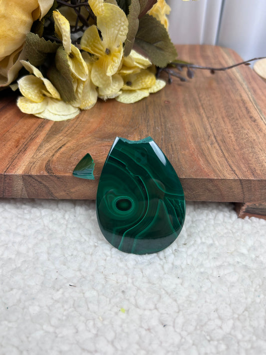 Malachite Tear Drop Cabachon