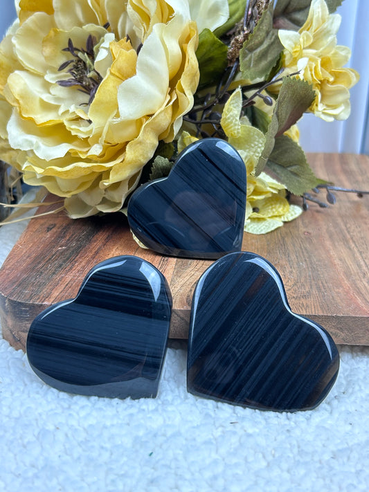Midnight Lace Obsidian Heart