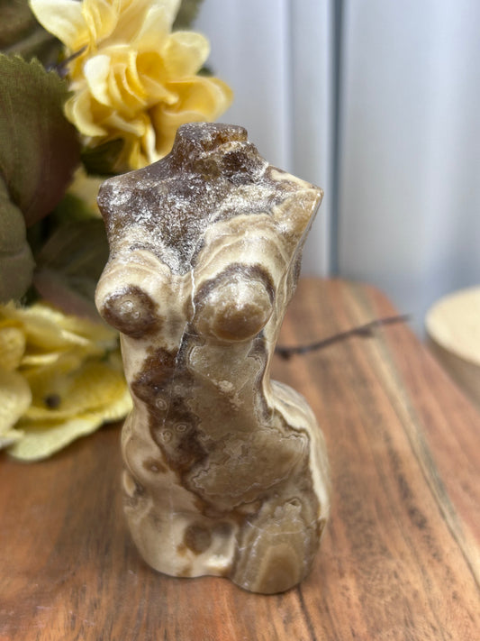 Chocolate Calcite Torso