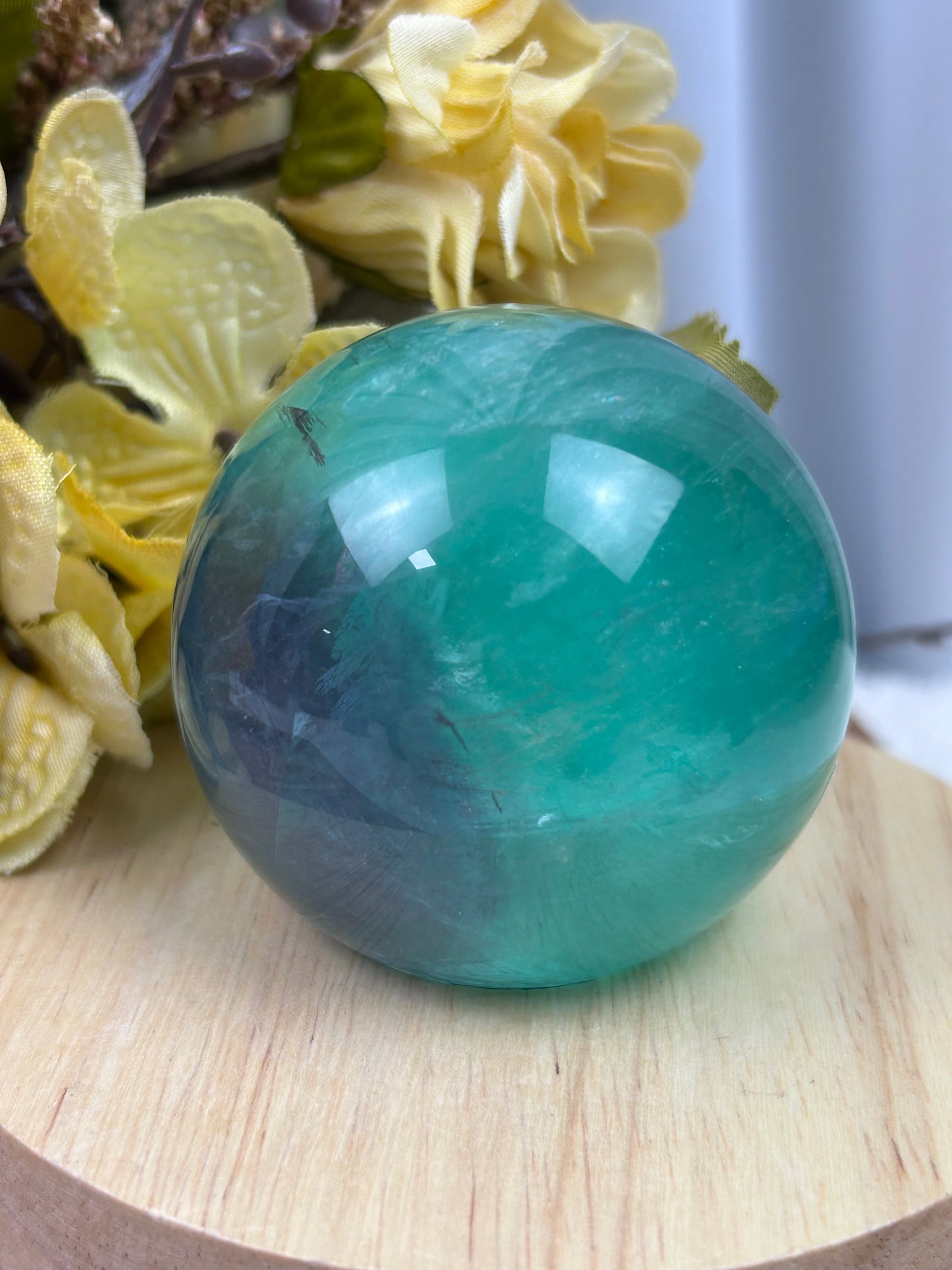 Watermelon Fluorite Sphere