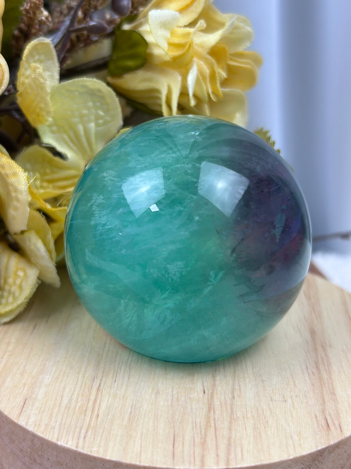 Watermelon Fluorite Sphere