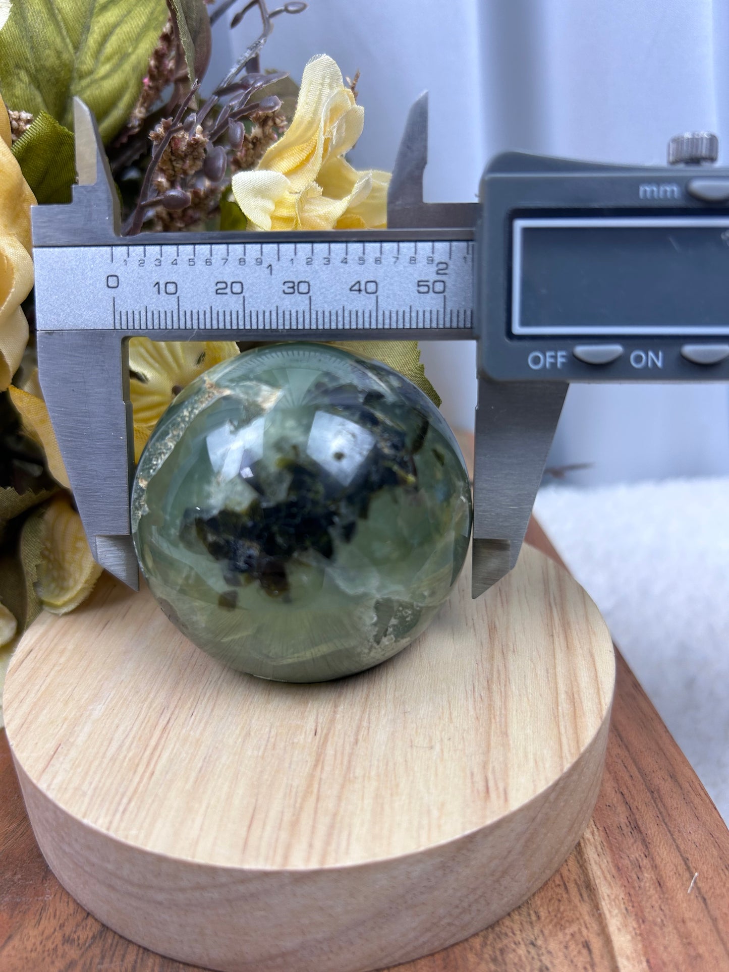 Prehnite with Epidote Sphere