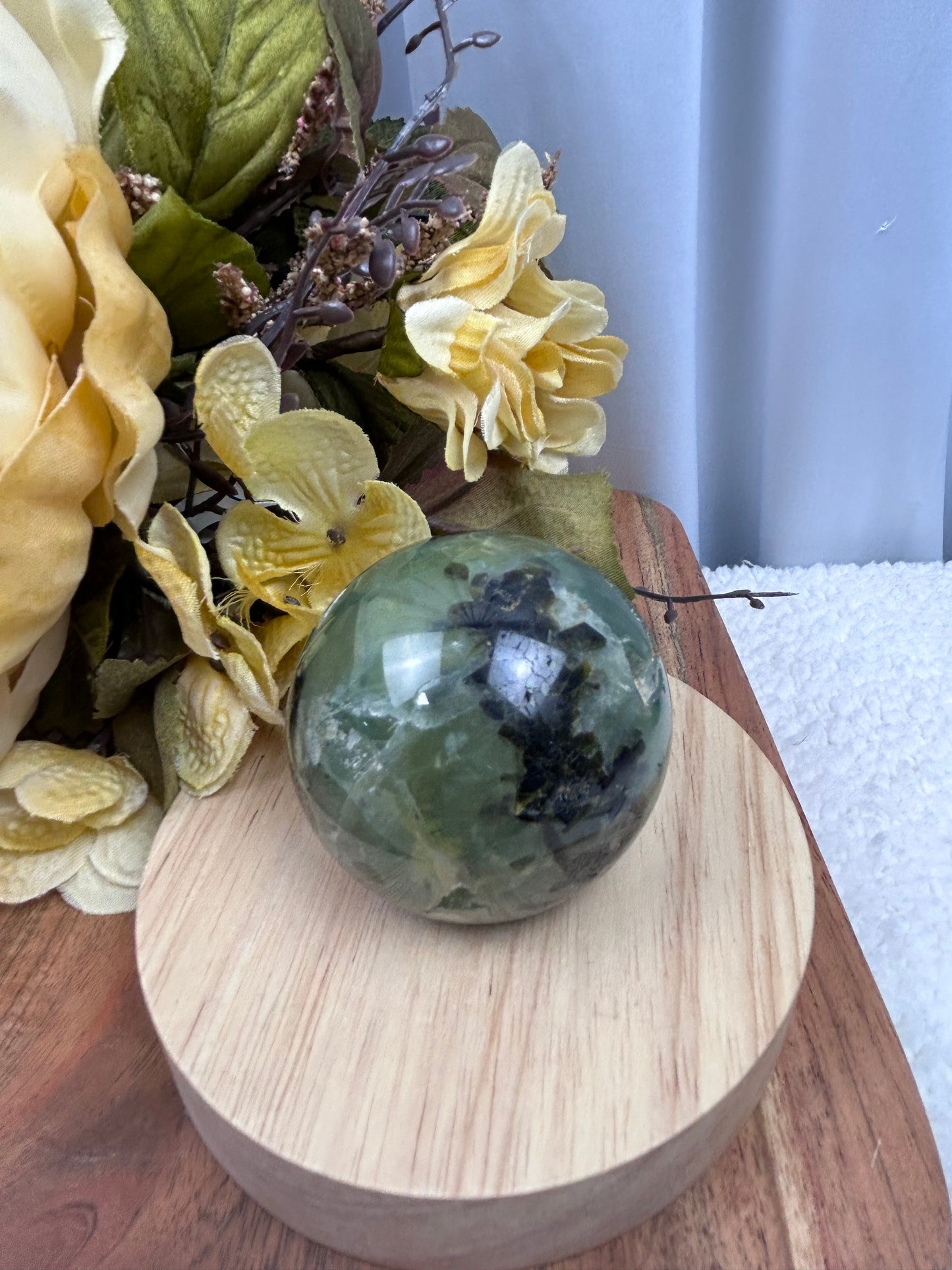 Prehnite with Epidote Sphere