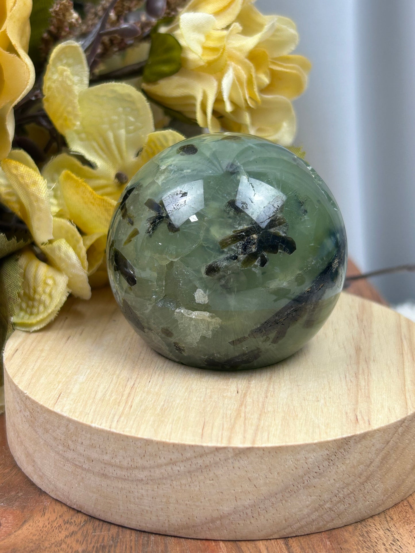 Prehnite with Epidote Sphere