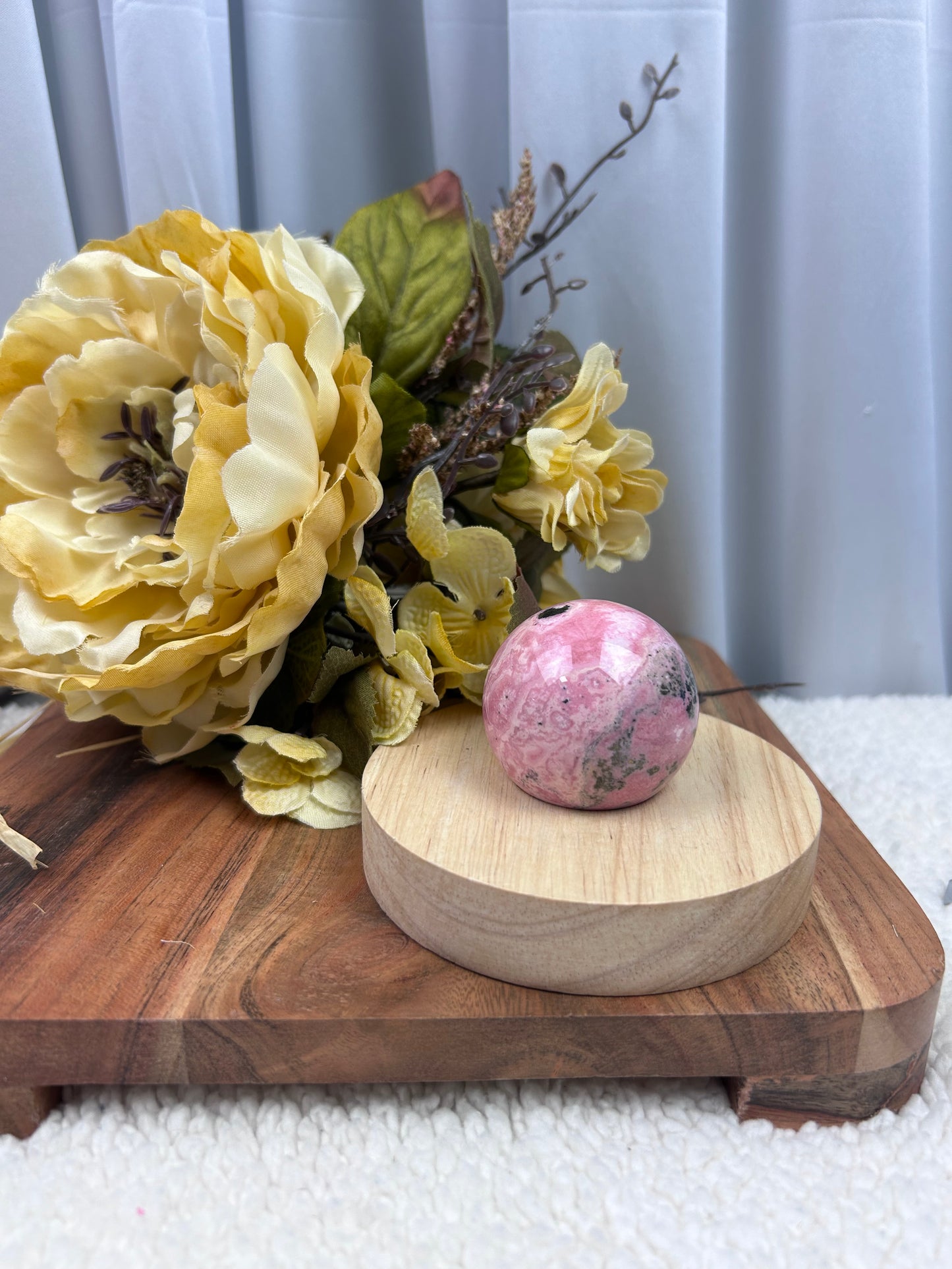 Bubblegum Rhodonite Sphere